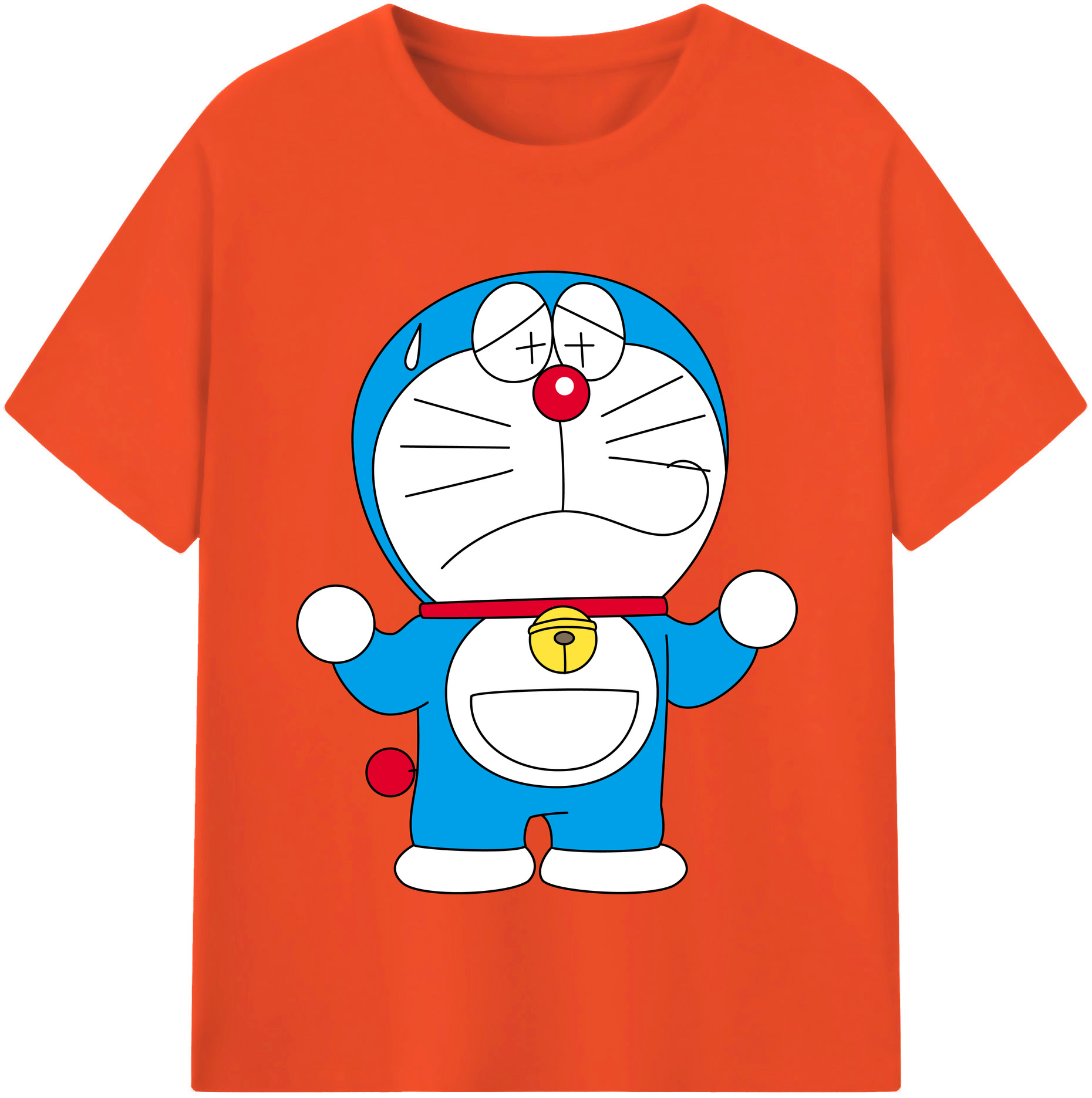 （画像用） ドラえもん Doraemon 綿100％半袖Tシャツ（フロントプリント）