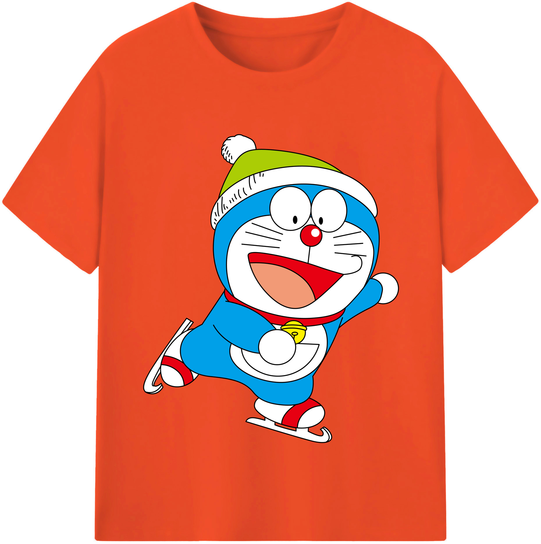 （画像用） ドラえもん Doraemon 綿100％半袖Tシャツ（フロントプリント）