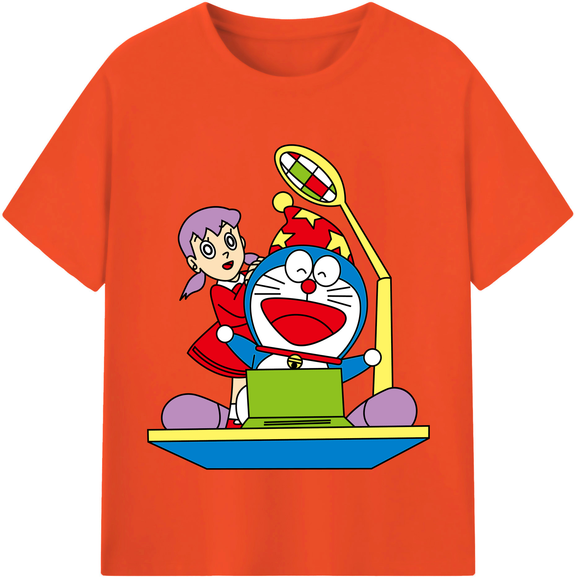 （画像用） ドラえもん みなもと しずか Doraemon Shizuka Minamoto 綿100％半袖Tシャツ（フロントプリント）