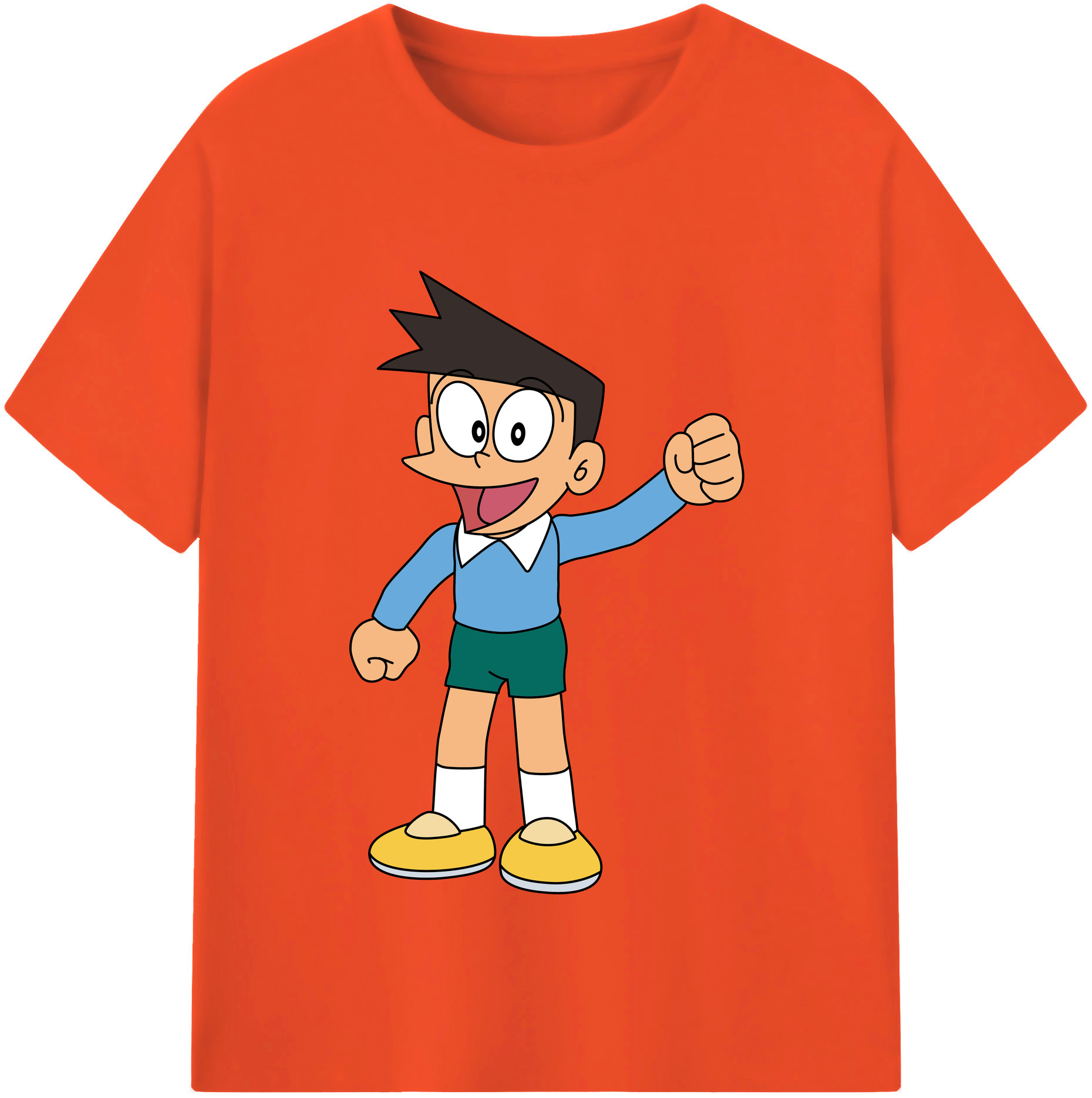 （画像用） ドラえもん 骨川 スネ夫 Doraemon Honekawa Suneo 綿100％半袖Tシャツ（フロントプリント）