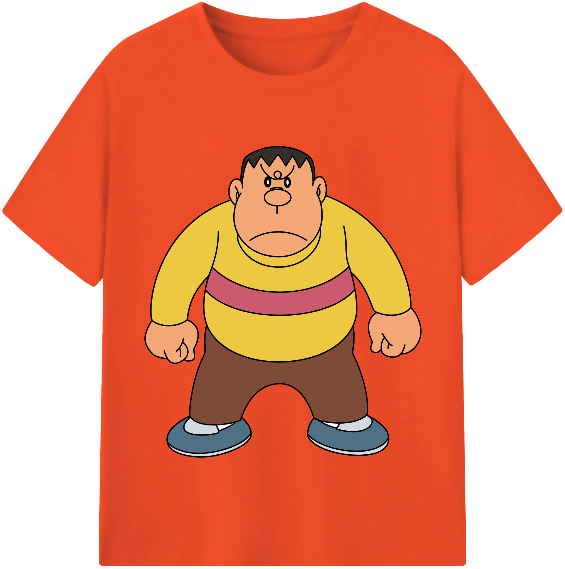 （画像用） ドラえもん 剛田武 Doraemon Gouta Takeshi 綿100％半袖Tシャツ（フロントプリント）