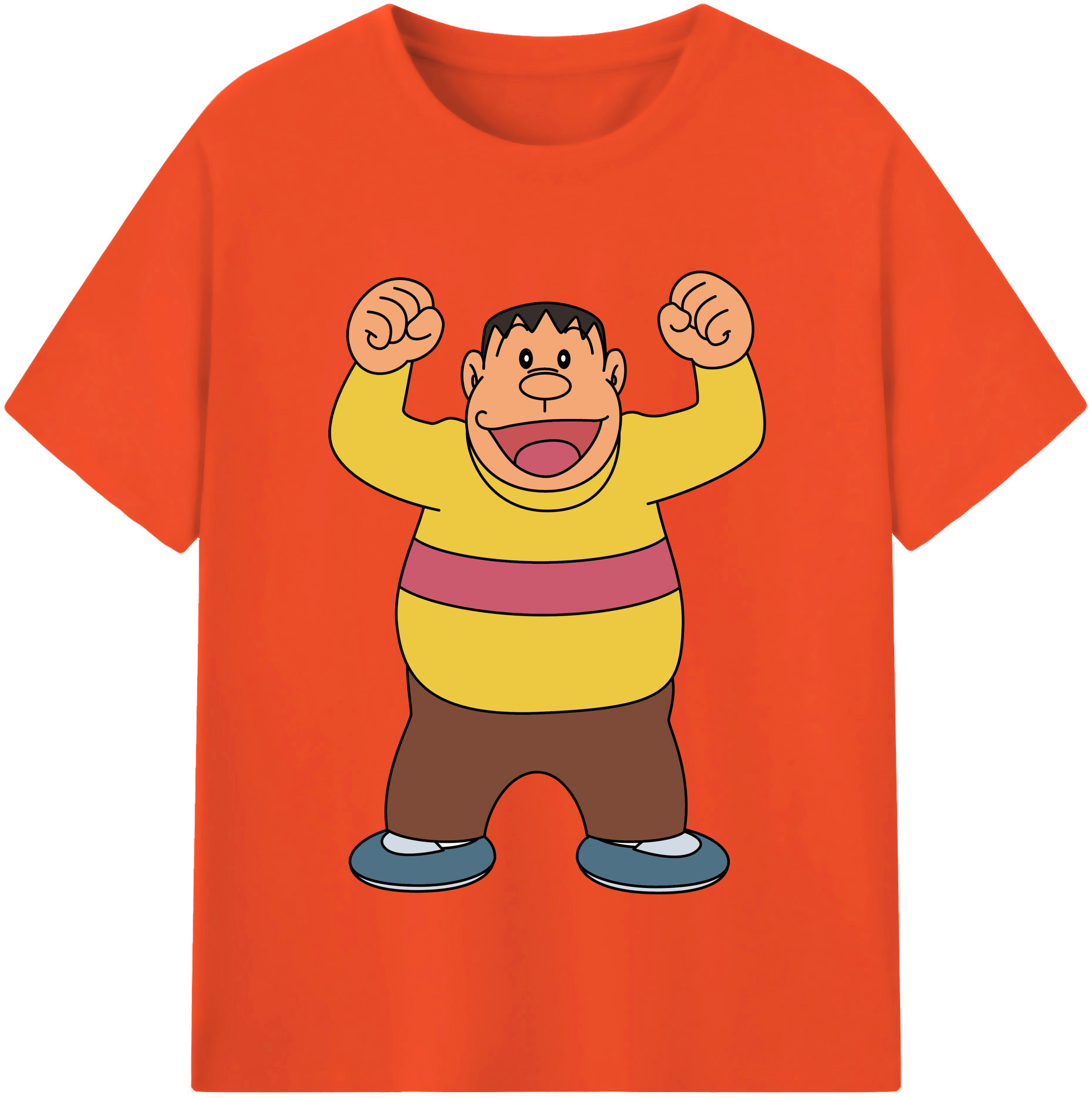 （画像用） ドラえもん 剛田武 Doraemon Gouta Takeshi 綿100％半袖Tシャツ（フロントプリント）