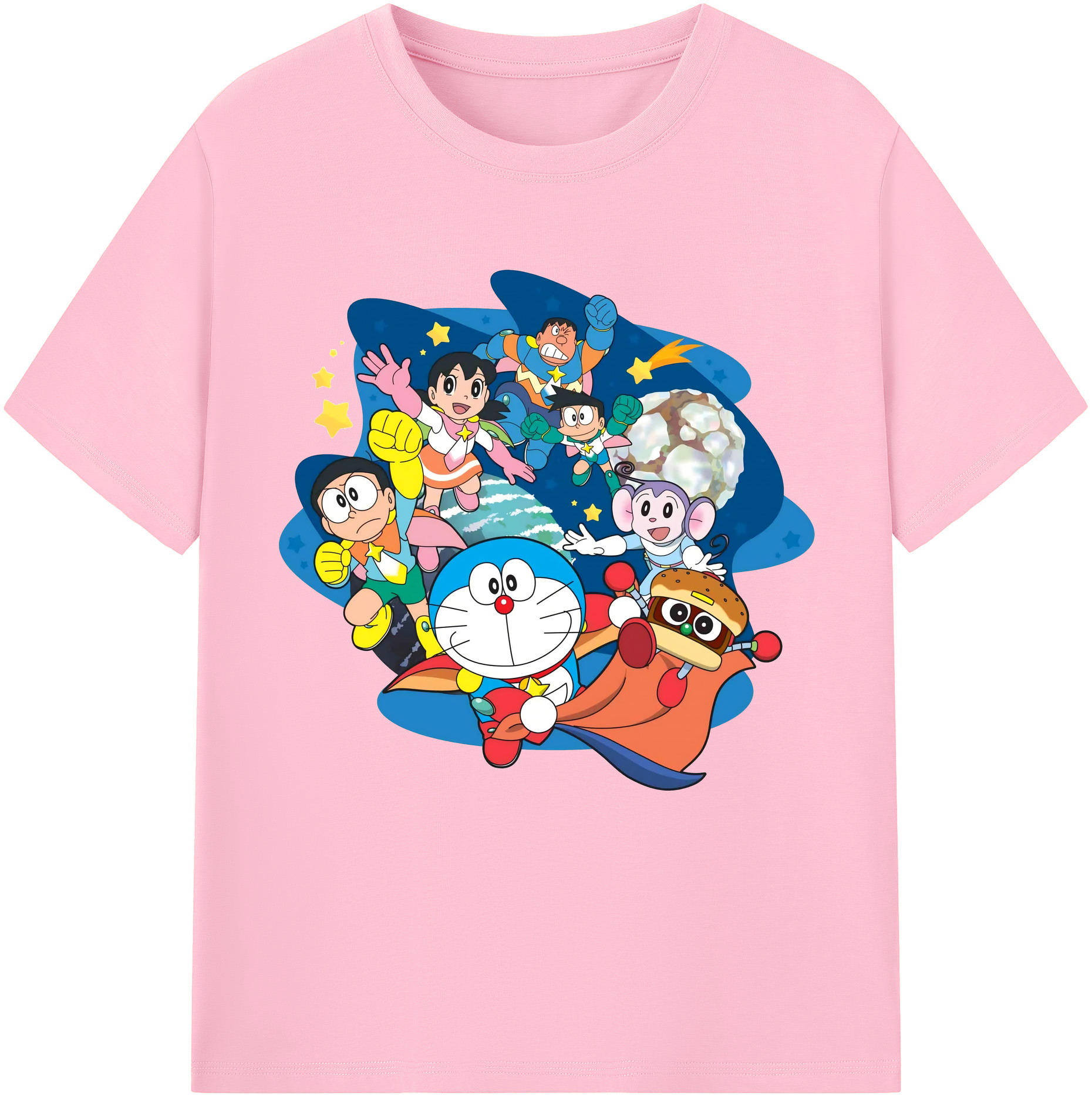 （画像用） ドラえもん Doraemon 綿100％半袖Tシャツ（フロントプリント）
