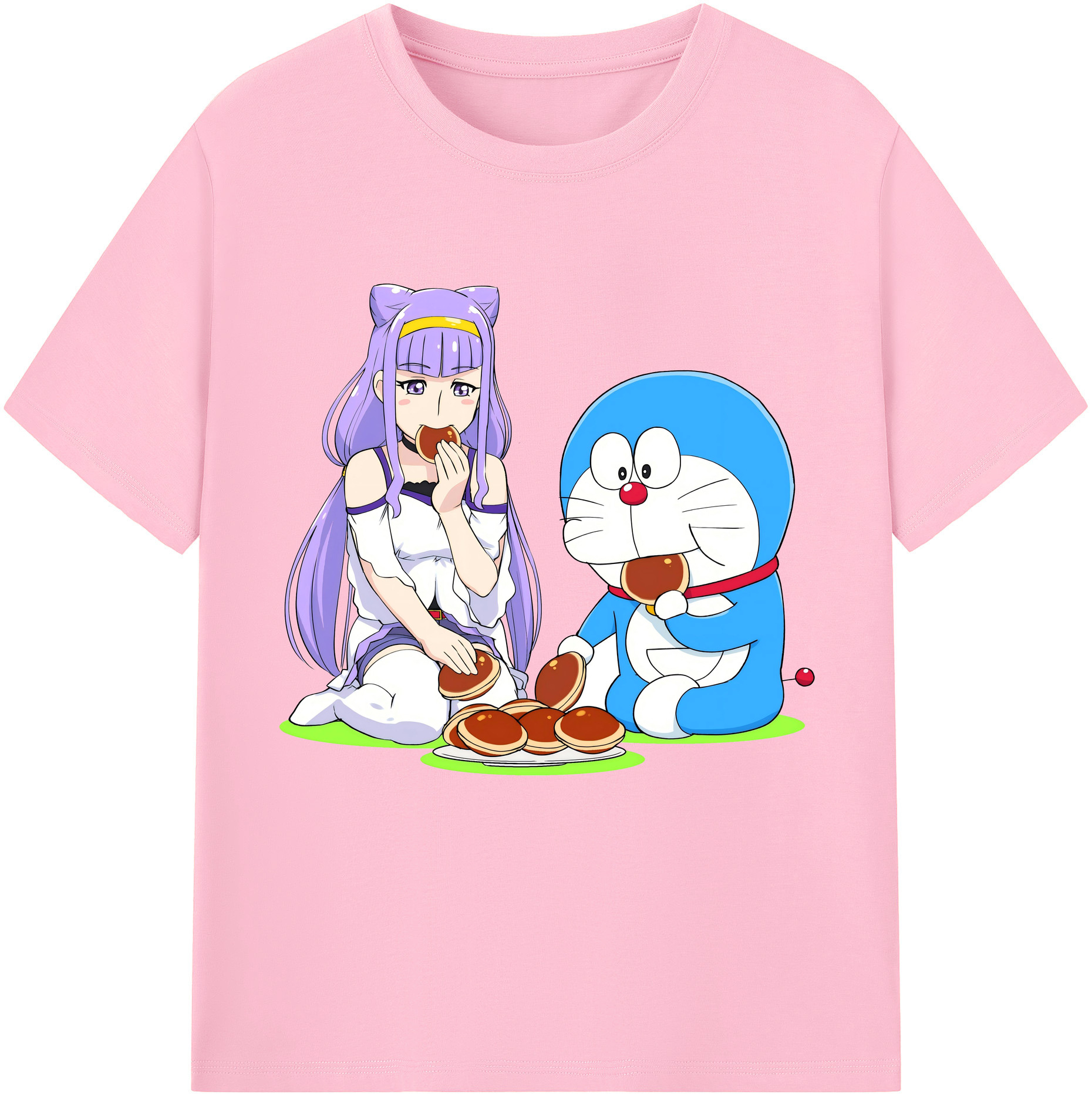 （画像用） ドラえもん Doraemon 綿100％半袖Tシャツ（フロントプリント）
