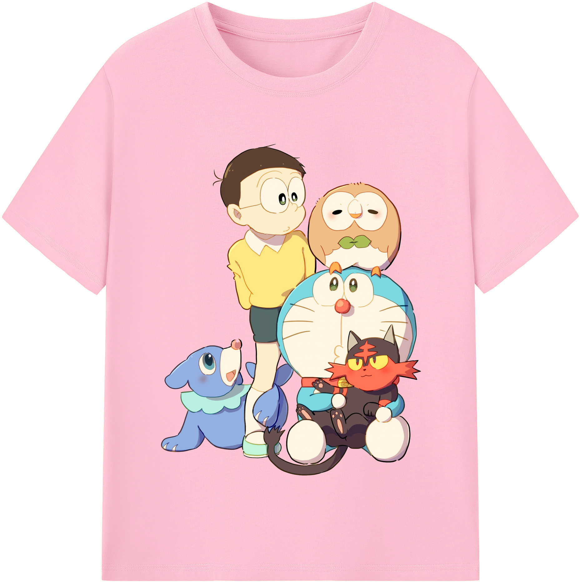（画像用） ドラえもん Doraemon 綿100％半袖Tシャツ（フロントプリント）