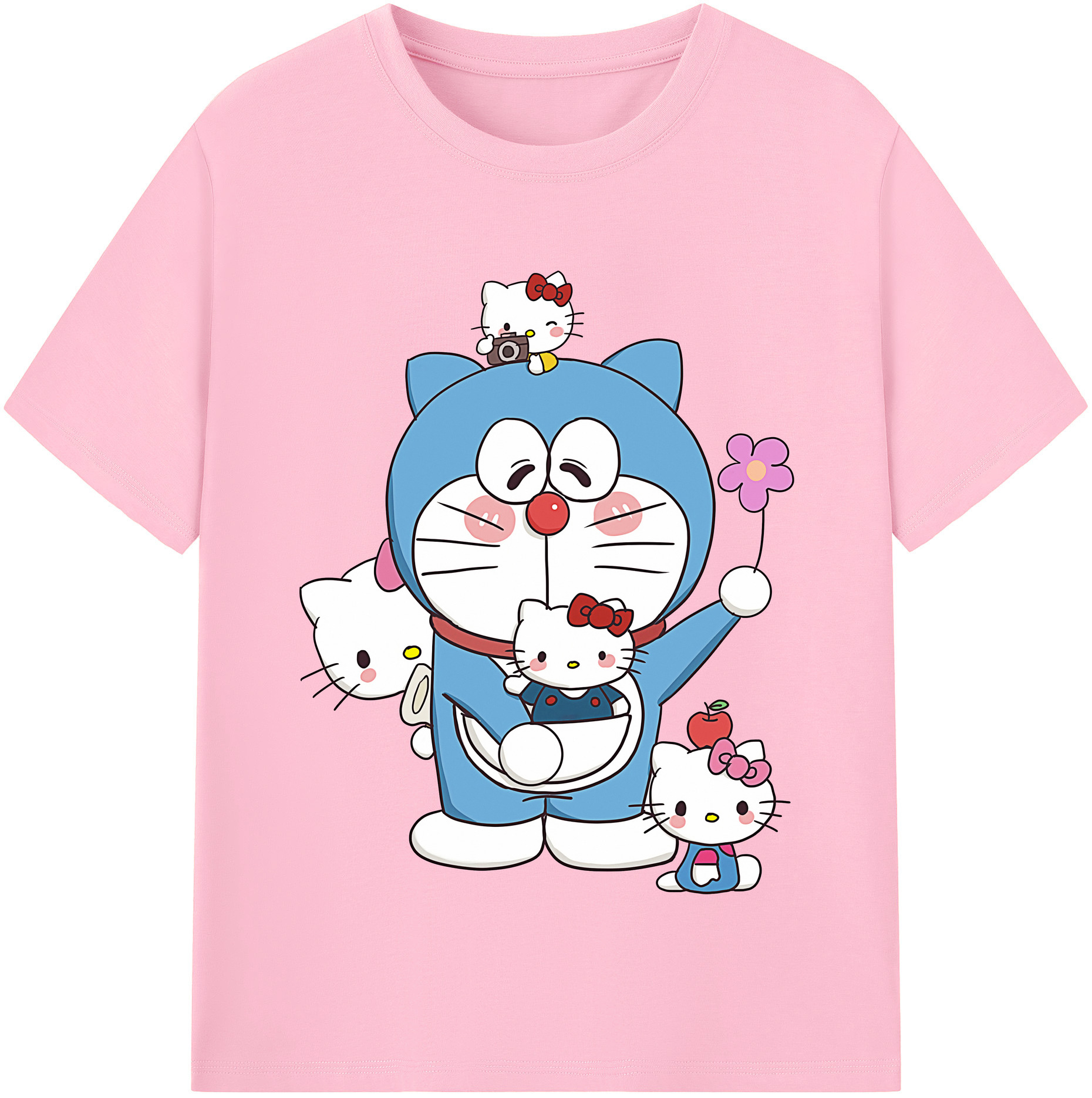 （画像用） ドラえもん Doraemon 綿100％半袖Tシャツ（フロントプリント）