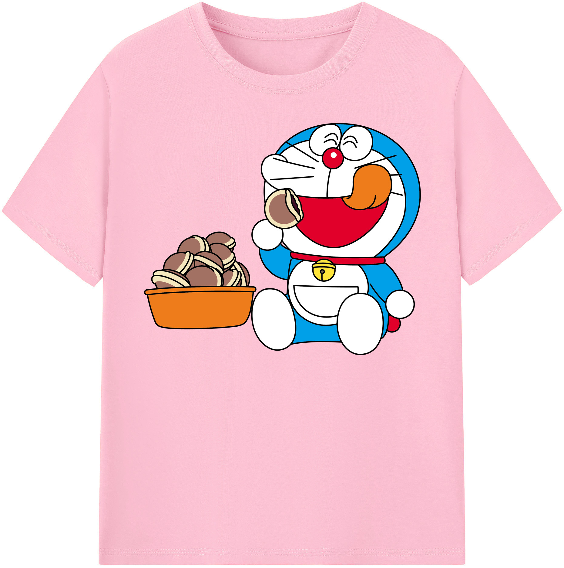（画像用） ドラえもん Doraemon 綿100％半袖Tシャツ（フロントプリント）