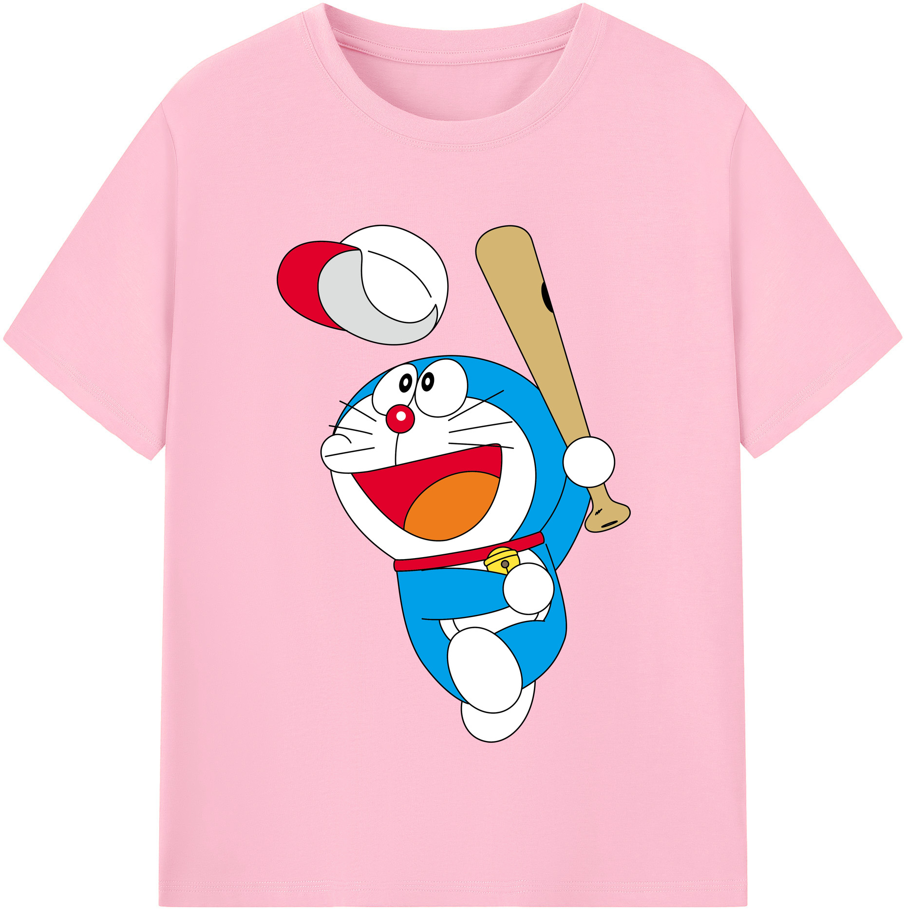 （画像用） ドラえもん Doraemon 綿100％半袖Tシャツ（フロントプリント）