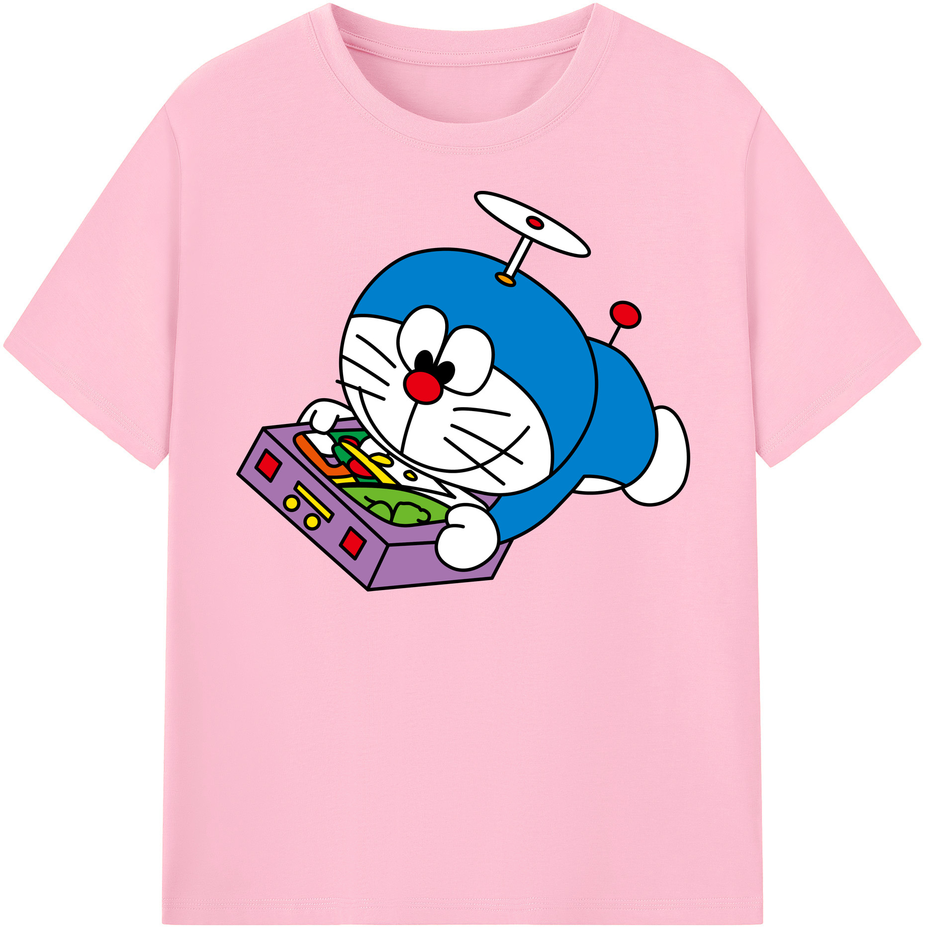 （画像用） ドラえもん Doraemon 綿100％半袖Tシャツ（フロントプリント）
