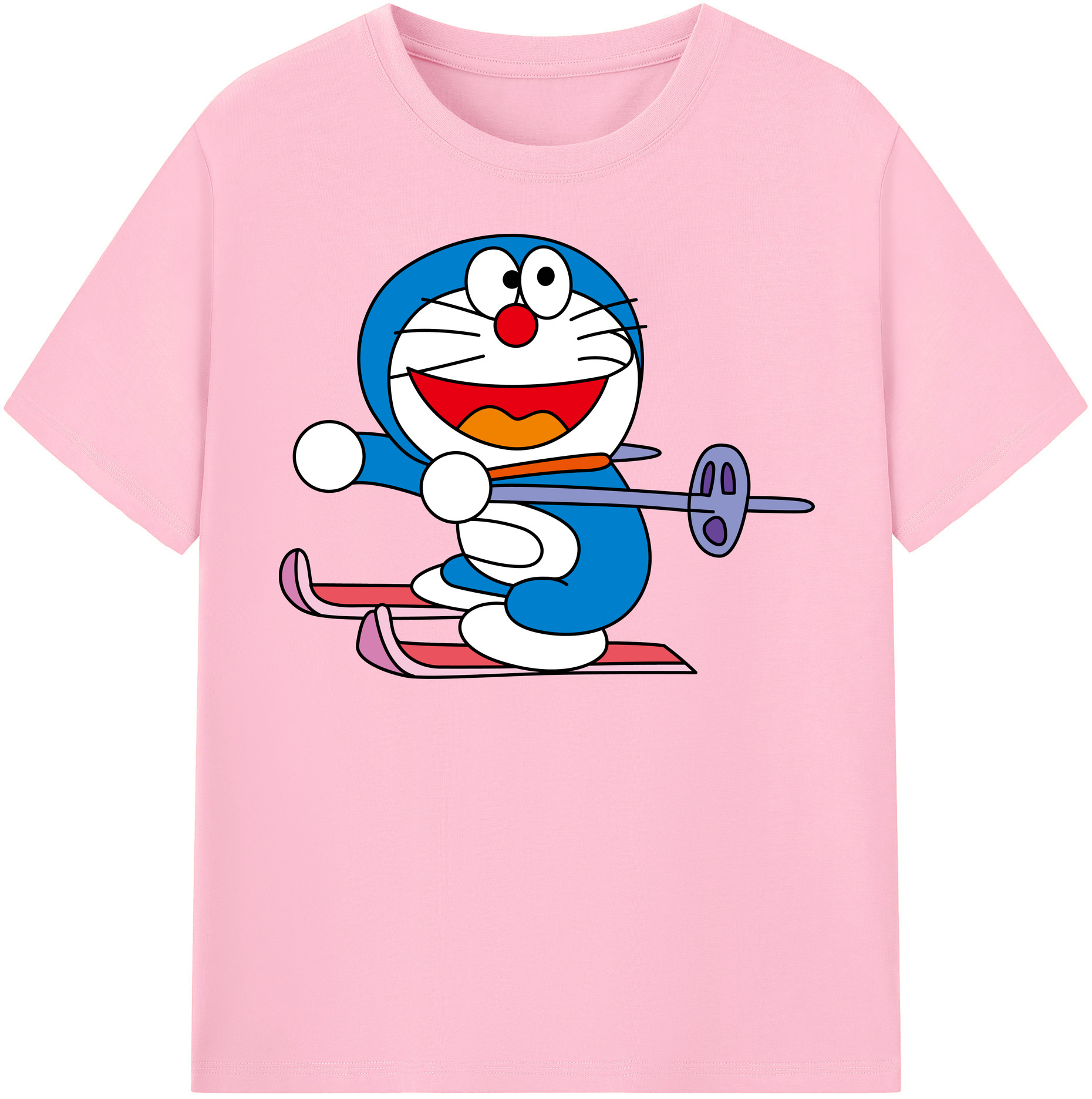 （画像用） ドラえもん Doraemon 綿100％半袖Tシャツ（フロントプリント）