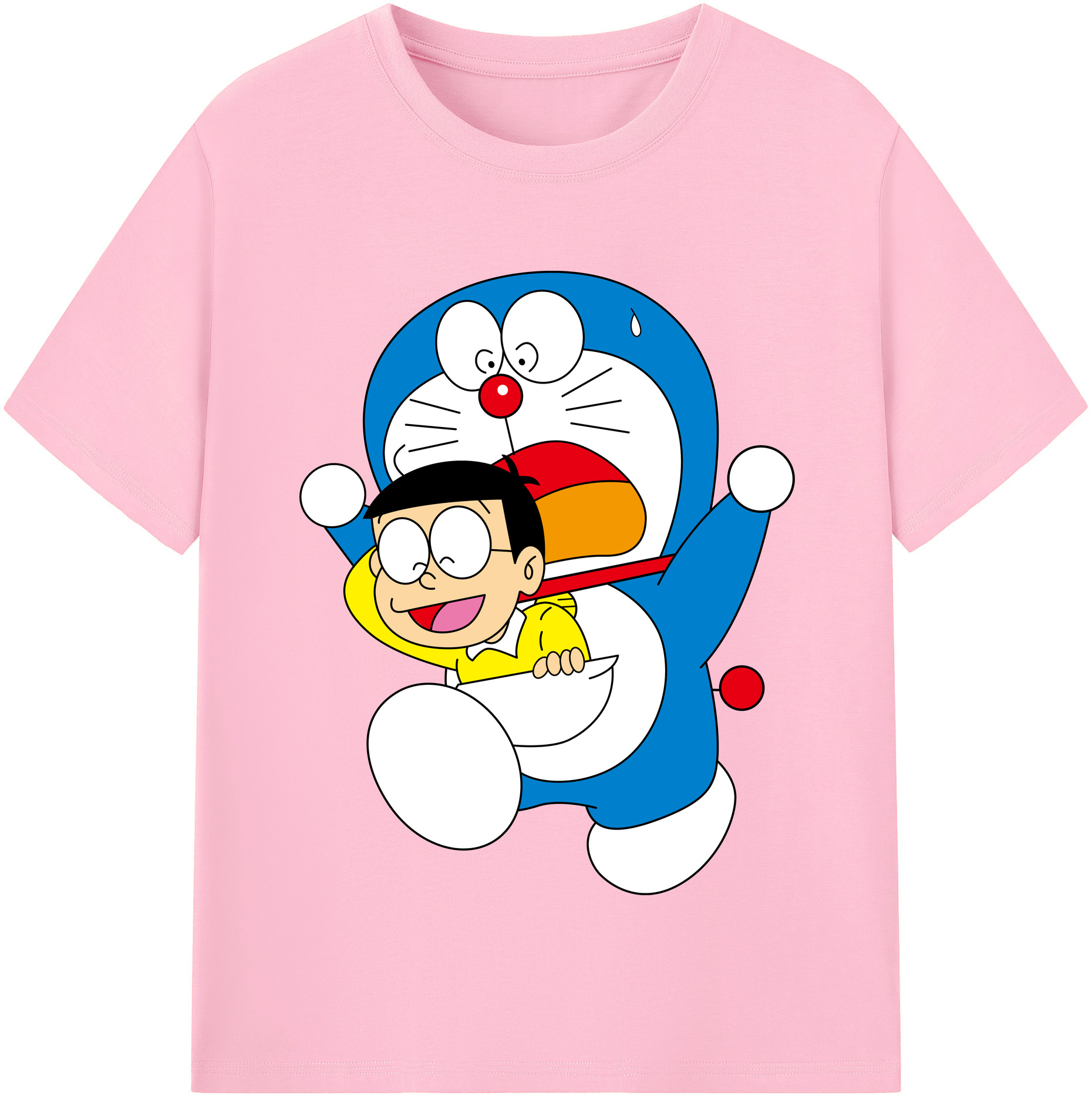 （画像用） ドラえもん Doraemon 綿100％半袖Tシャツ（フロントプリント）