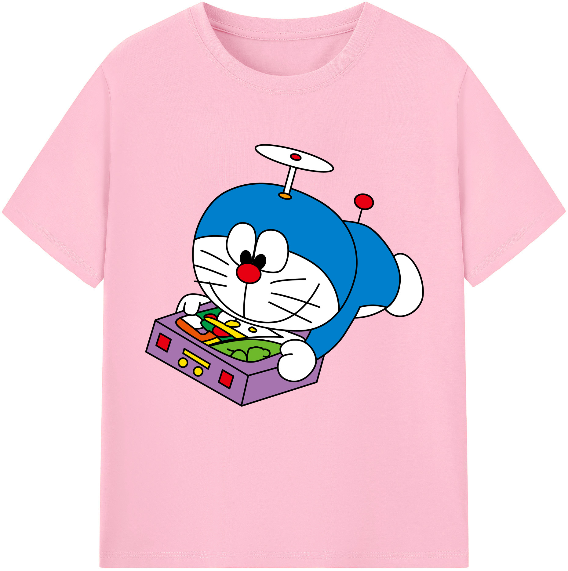 （画像用） ドラえもん Doraemon 綿100％半袖Tシャツ（フロントプリント）