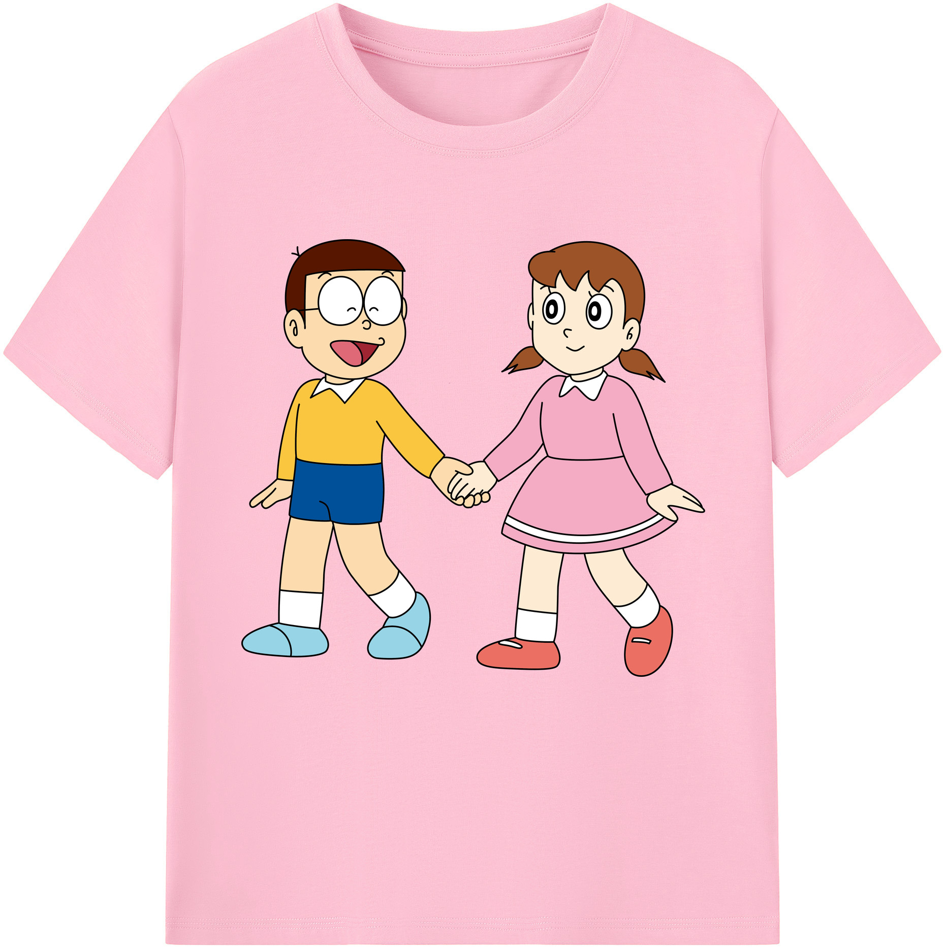 （画像用） ドラえもん 野比 のび太 Doraemon Nobita Nobi 綿100％半袖Tシャツ（フロントプリント）