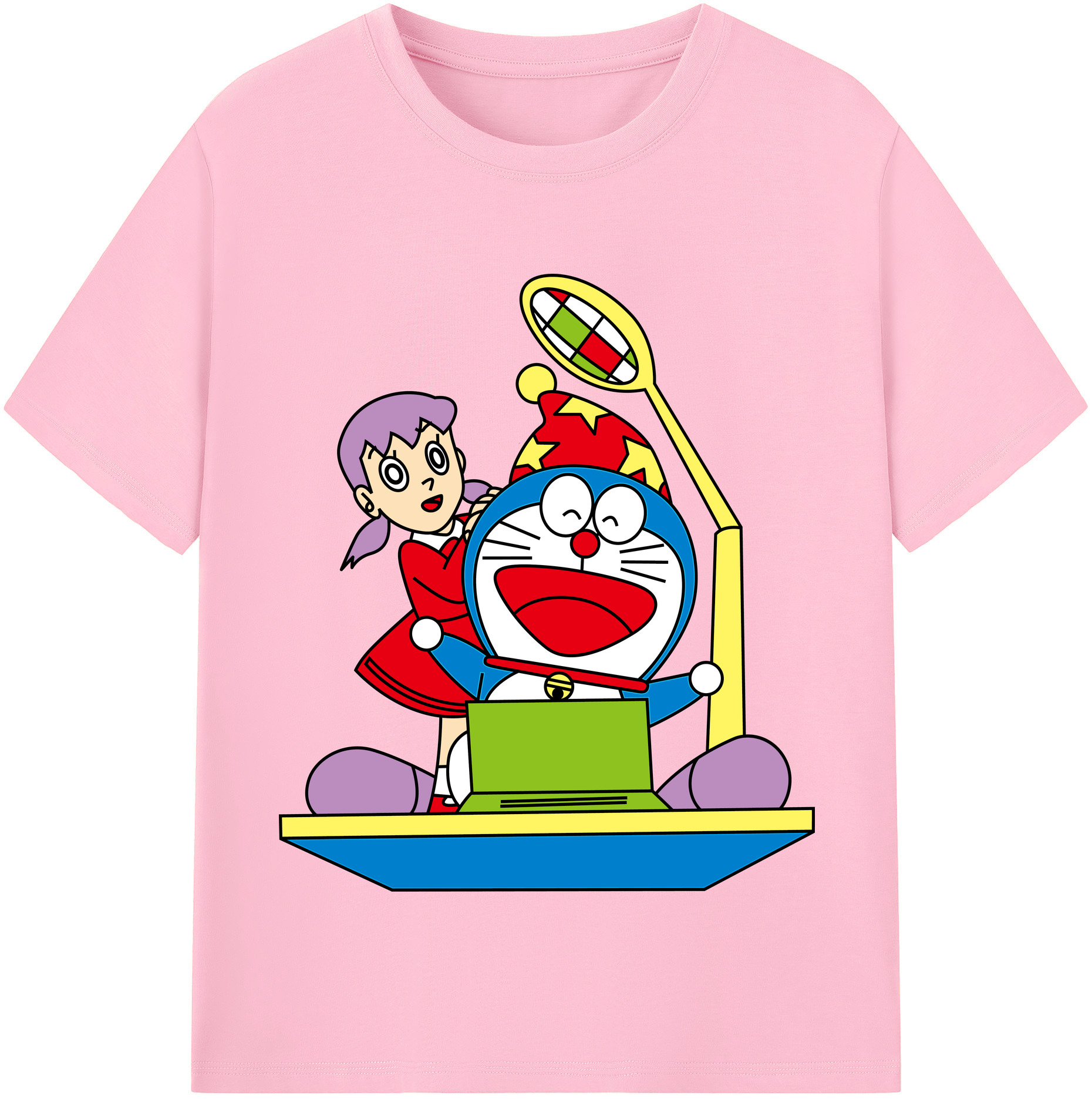 （画像用） ドラえもん みなもと しずか Doraemon Shizuka Minamoto 綿100％半袖Tシャツ（フロントプリント）