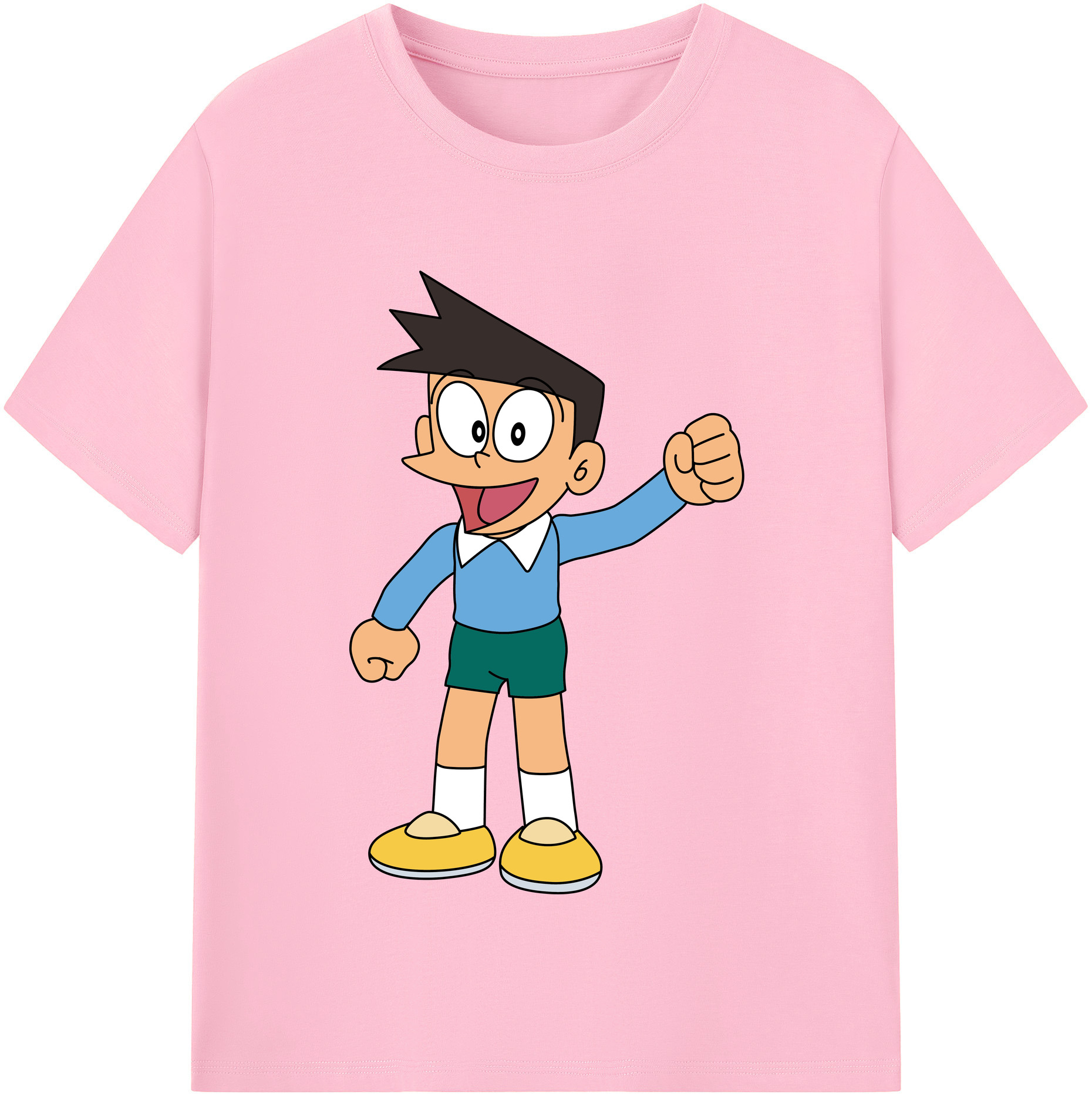 （画像用） ドラえもん 骨川 スネ夫 Doraemon Honekawa Suneo 綿100％半袖Tシャツ（フロントプリント）