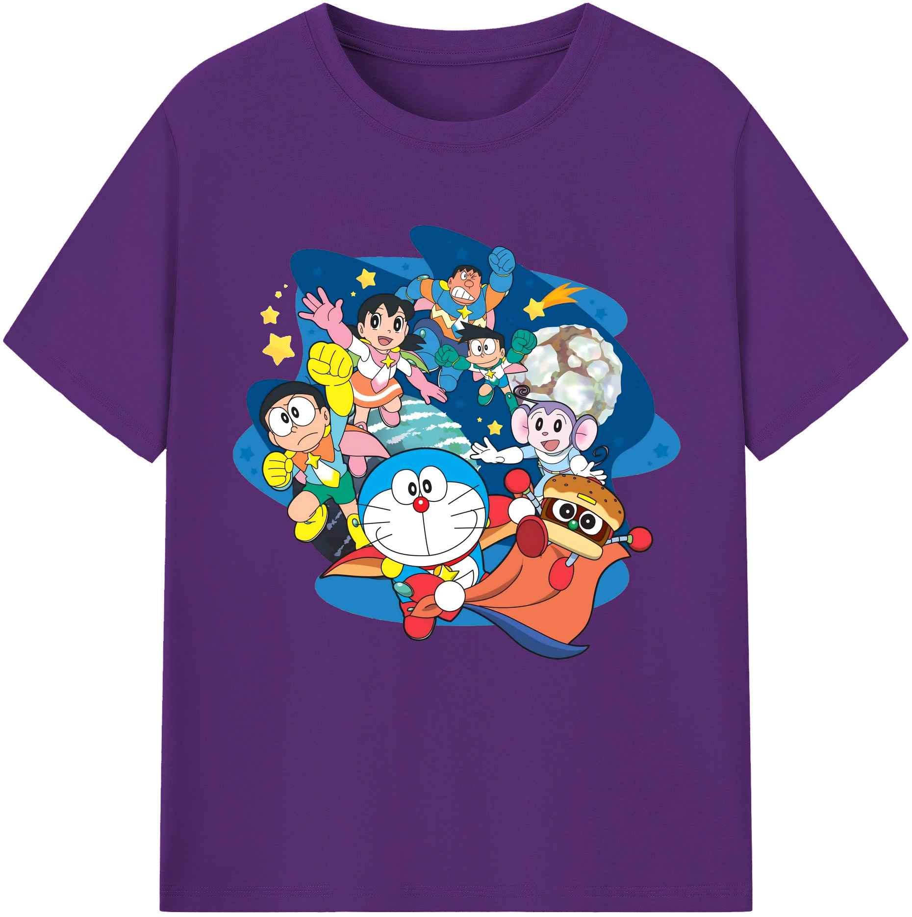 （画像用） ドラえもん Doraemon 綿100％半袖Tシャツ（フロントプリント）