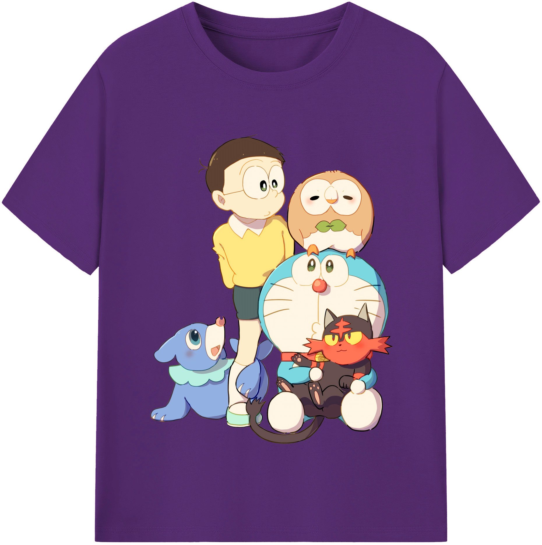 （画像用） ドラえもん Doraemon 綿100％半袖Tシャツ（フロントプリント）