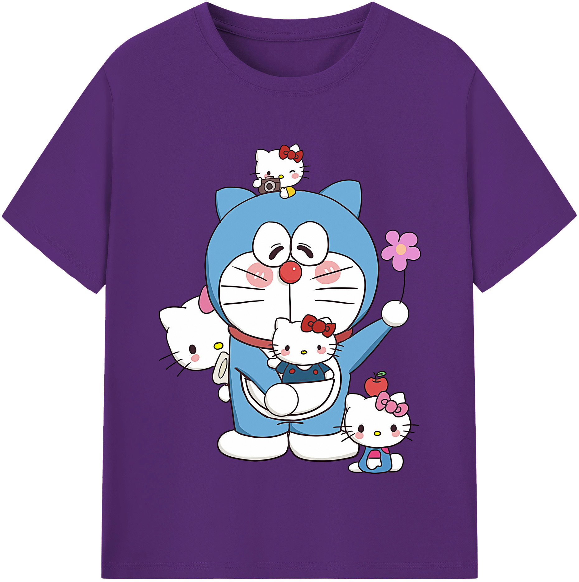 （画像用） ドラえもん Doraemon 綿100％半袖Tシャツ（フロントプリント）