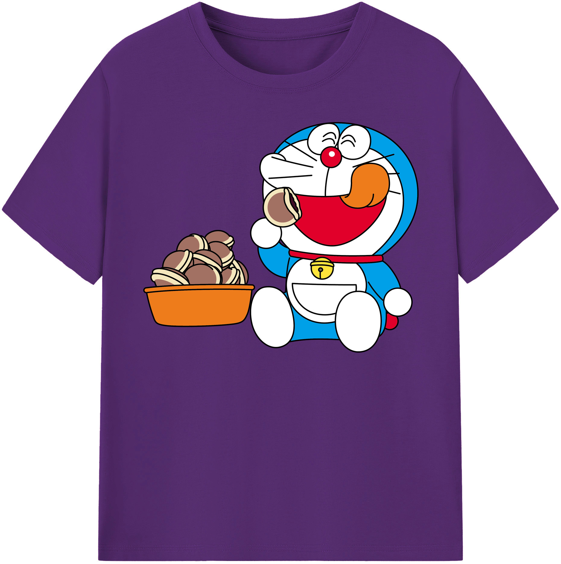 （画像用） ドラえもん Doraemon 綿100％半袖Tシャツ（フロントプリント）