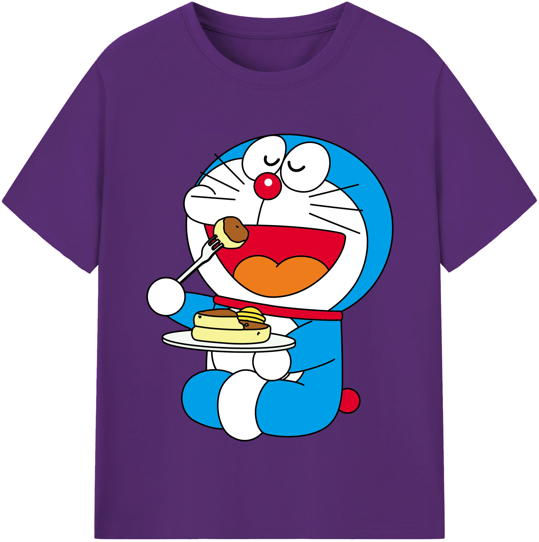 （画像用） ドラえもん Doraemon 綿100％半袖Tシャツ（フロントプリント）