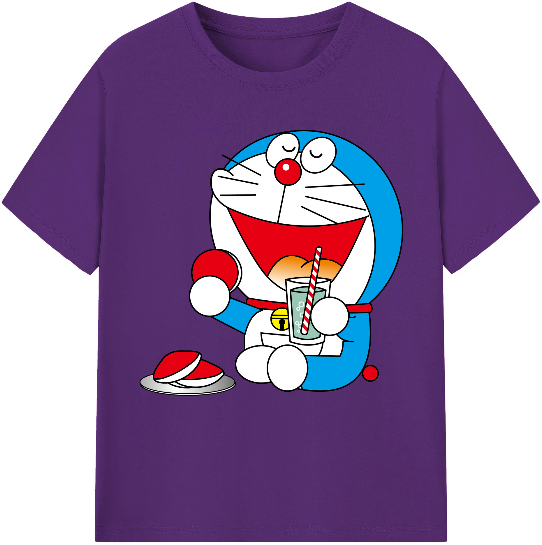 （画像用） ドラえもん Doraemon 綿100％半袖Tシャツ（フロントプリント）