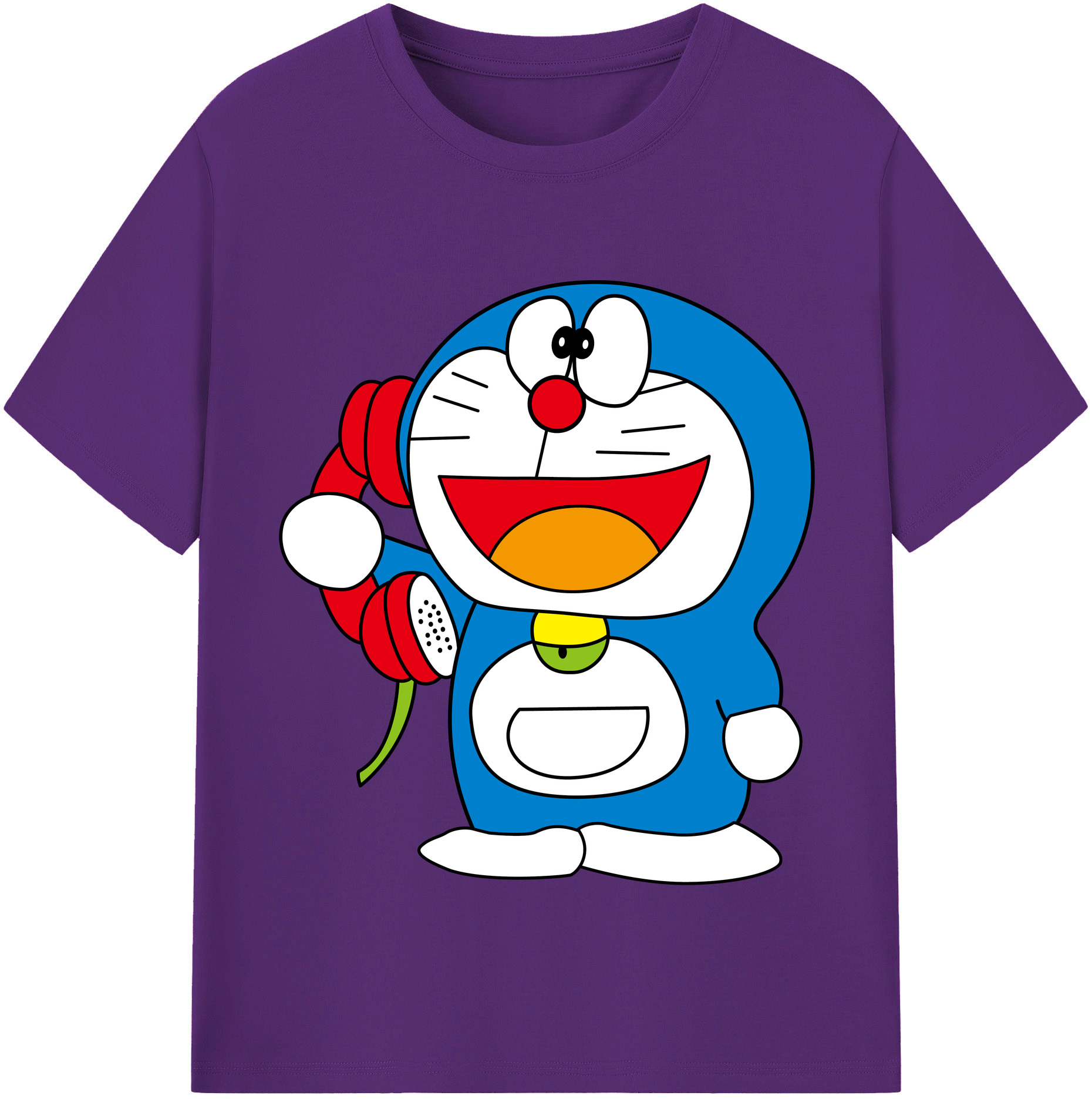 （画像用） ドラえもん Doraemon 綿100％半袖Tシャツ（フロントプリント）