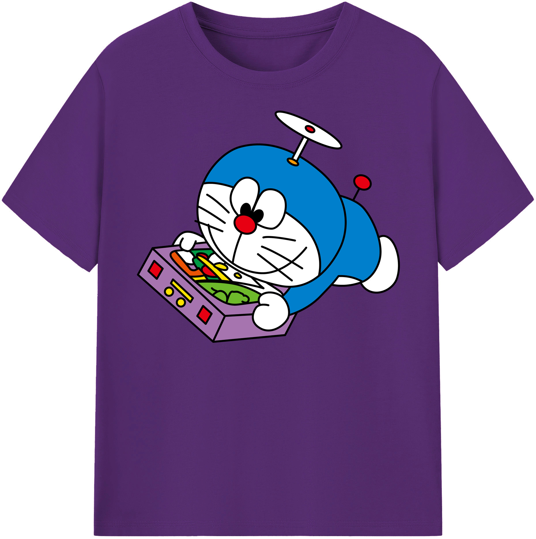 （画像用） ドラえもん Doraemon 綿100％半袖Tシャツ（フロントプリント）