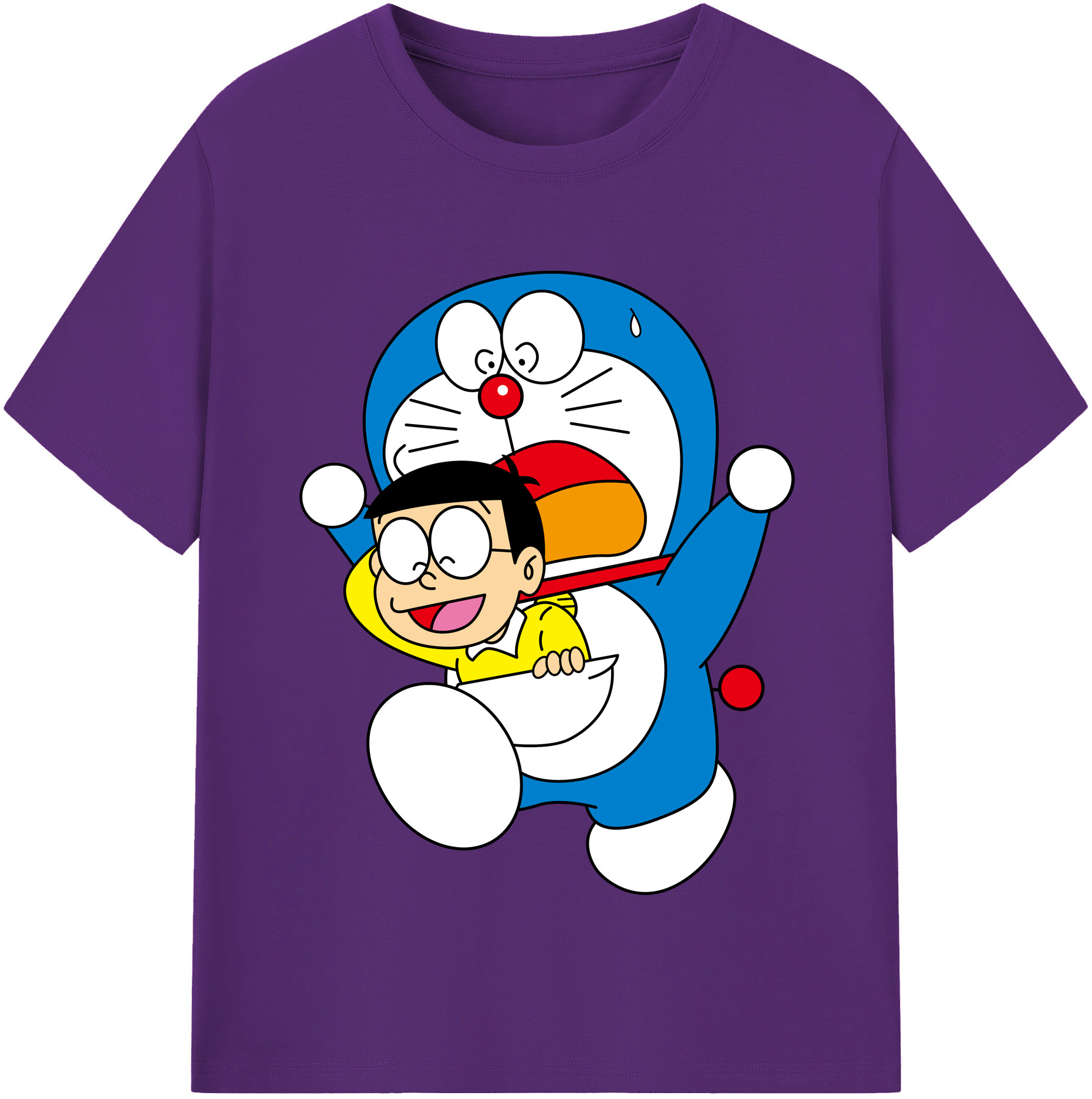 （画像用） ドラえもん Doraemon 綿100％半袖Tシャツ（フロントプリント）