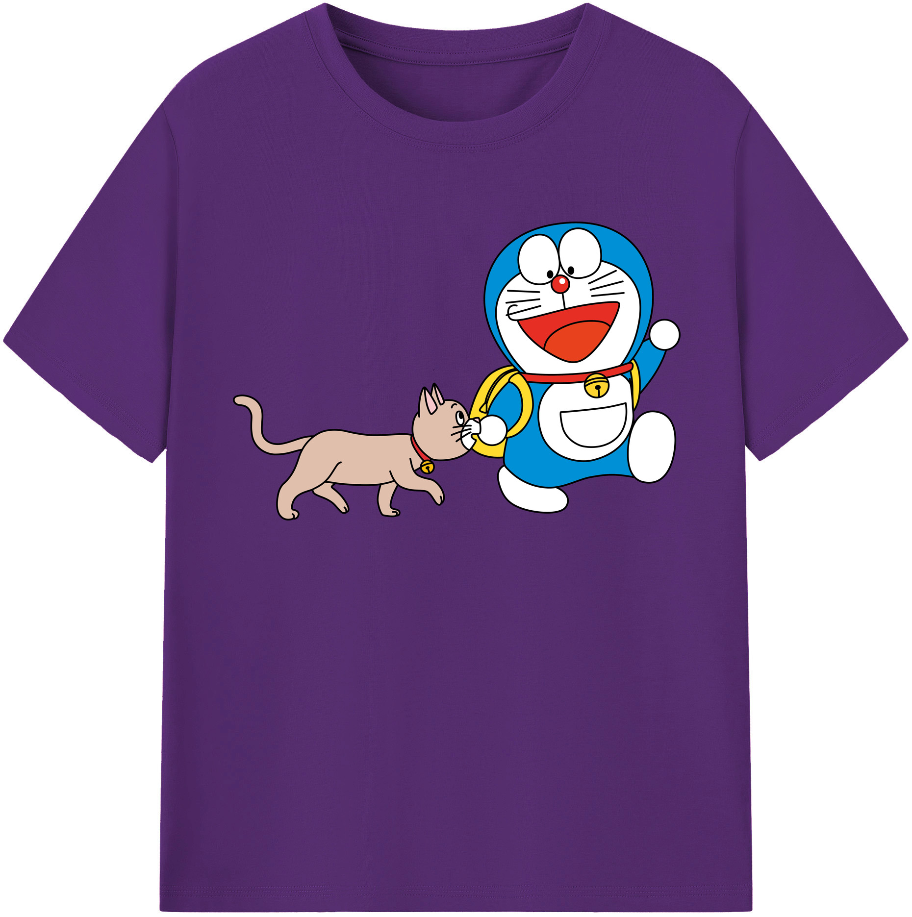 （画像用） ドラえもん Doraemon 綿100％半袖Tシャツ（フロントプリント）