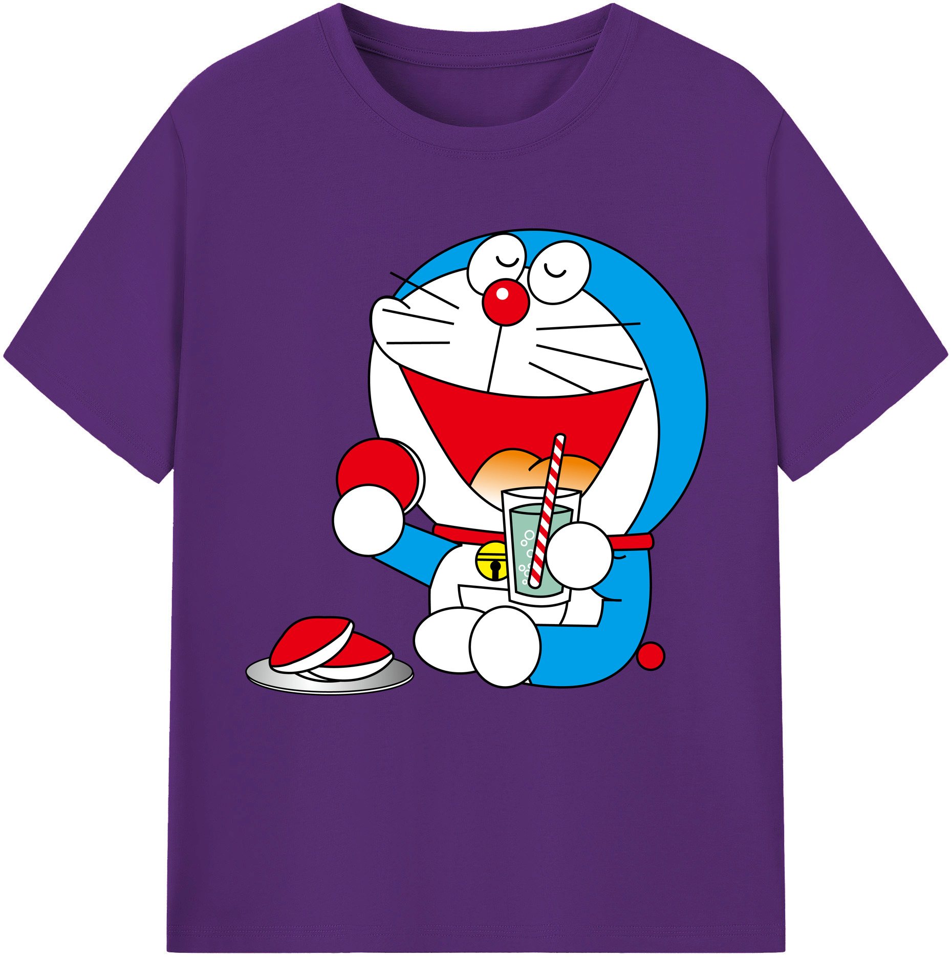 （画像用） ドラえもん Doraemon 綿100％半袖Tシャツ（フロントプリント）
