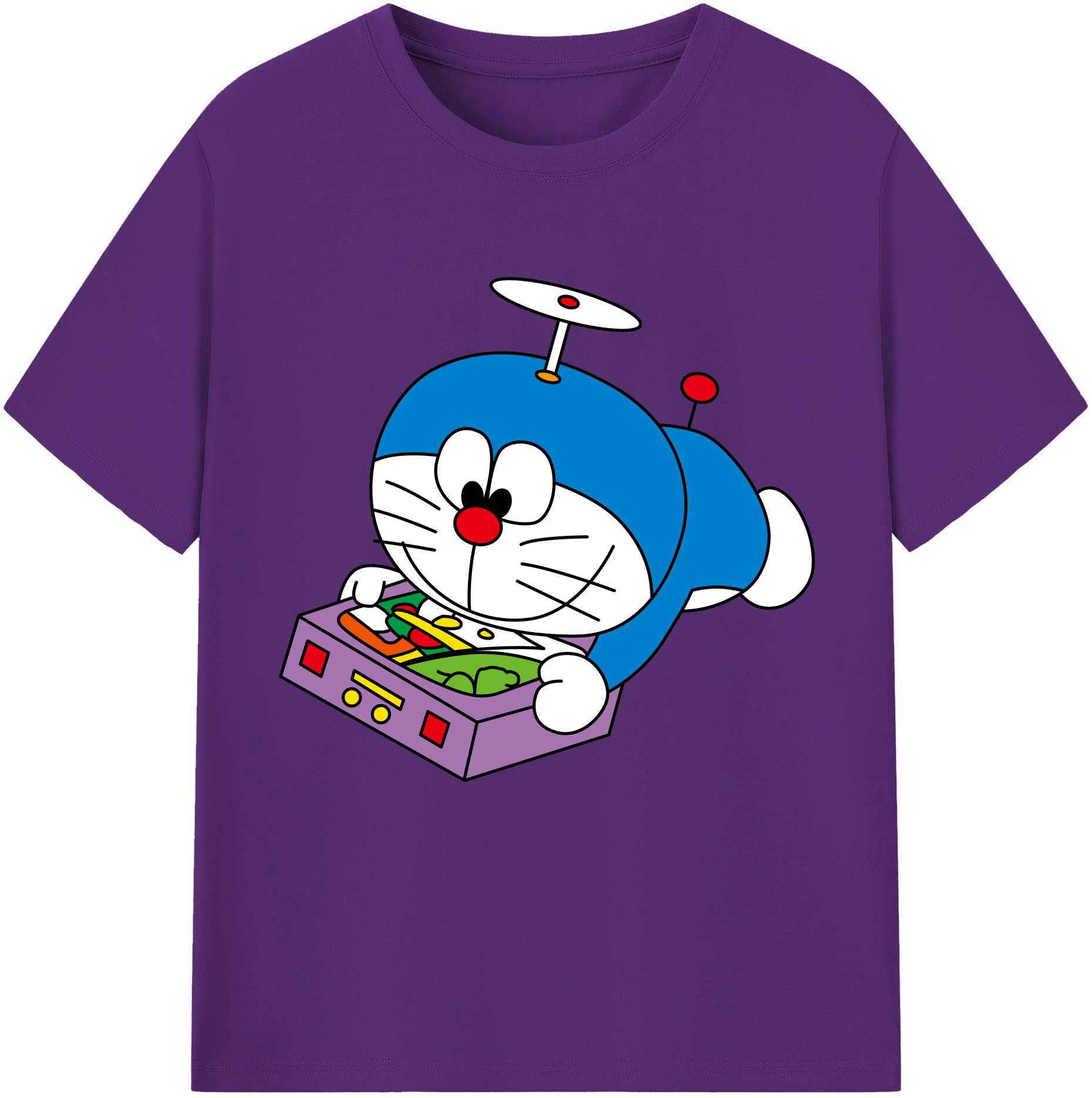 （画像用） ドラえもん Doraemon 綿100％半袖Tシャツ（フロントプリント）