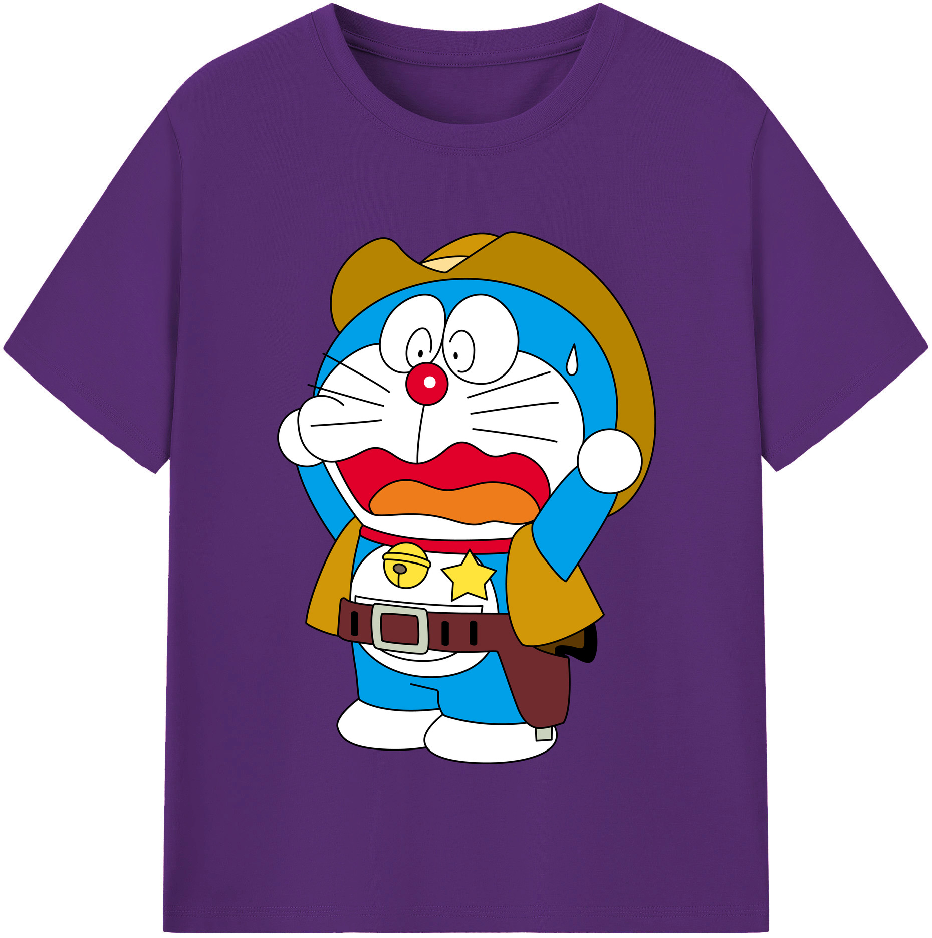（画像用） ドラえもん Doraemon 綿100％半袖Tシャツ（フロントプリント）