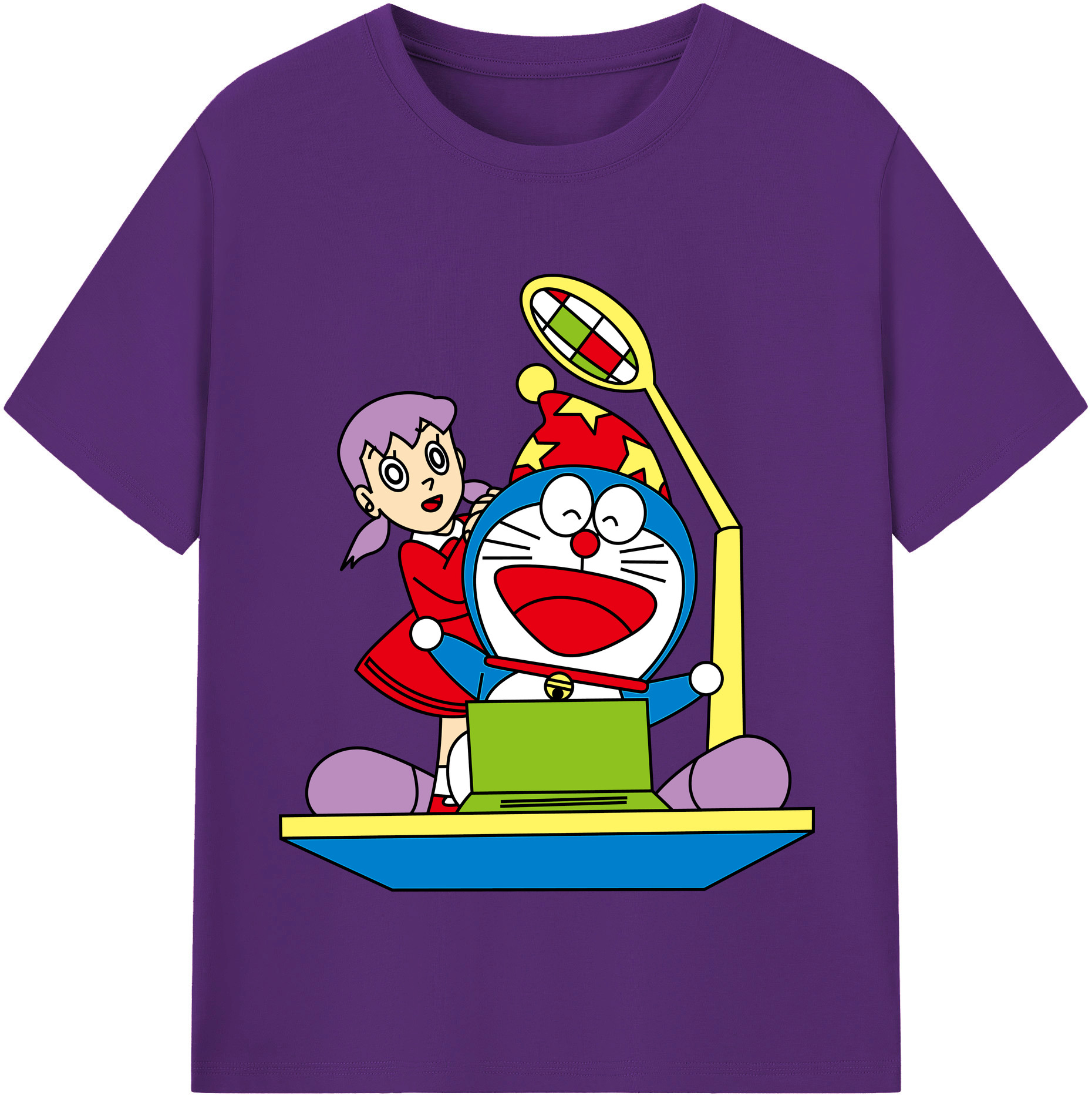 （画像用） ドラえもん みなもと しずか Doraemon Shizuka Minamoto 綿100％半袖Tシャツ（フロントプリント）