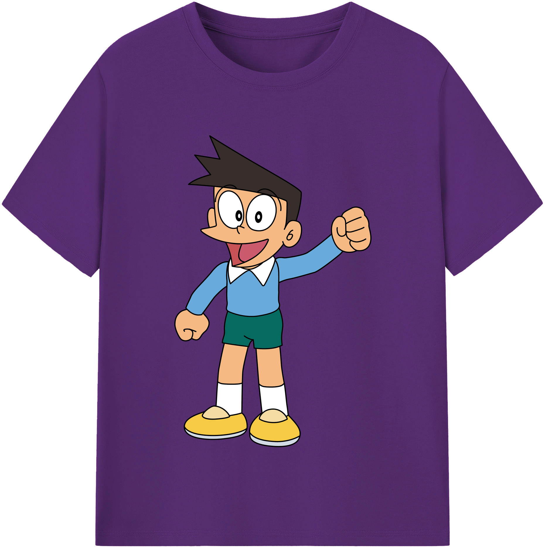 （画像用） ドラえもん 骨川 スネ夫 Doraemon Honekawa Suneo 綿100％半袖Tシャツ（フロントプリント）