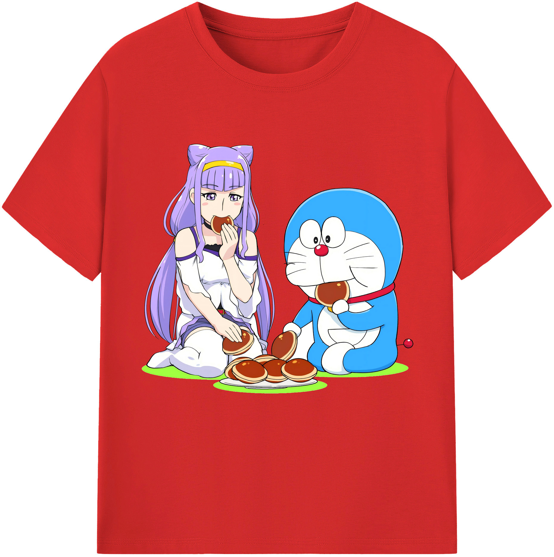 （画像用） ドラえもん Doraemon 綿100％半袖Tシャツ（フロントプリント）