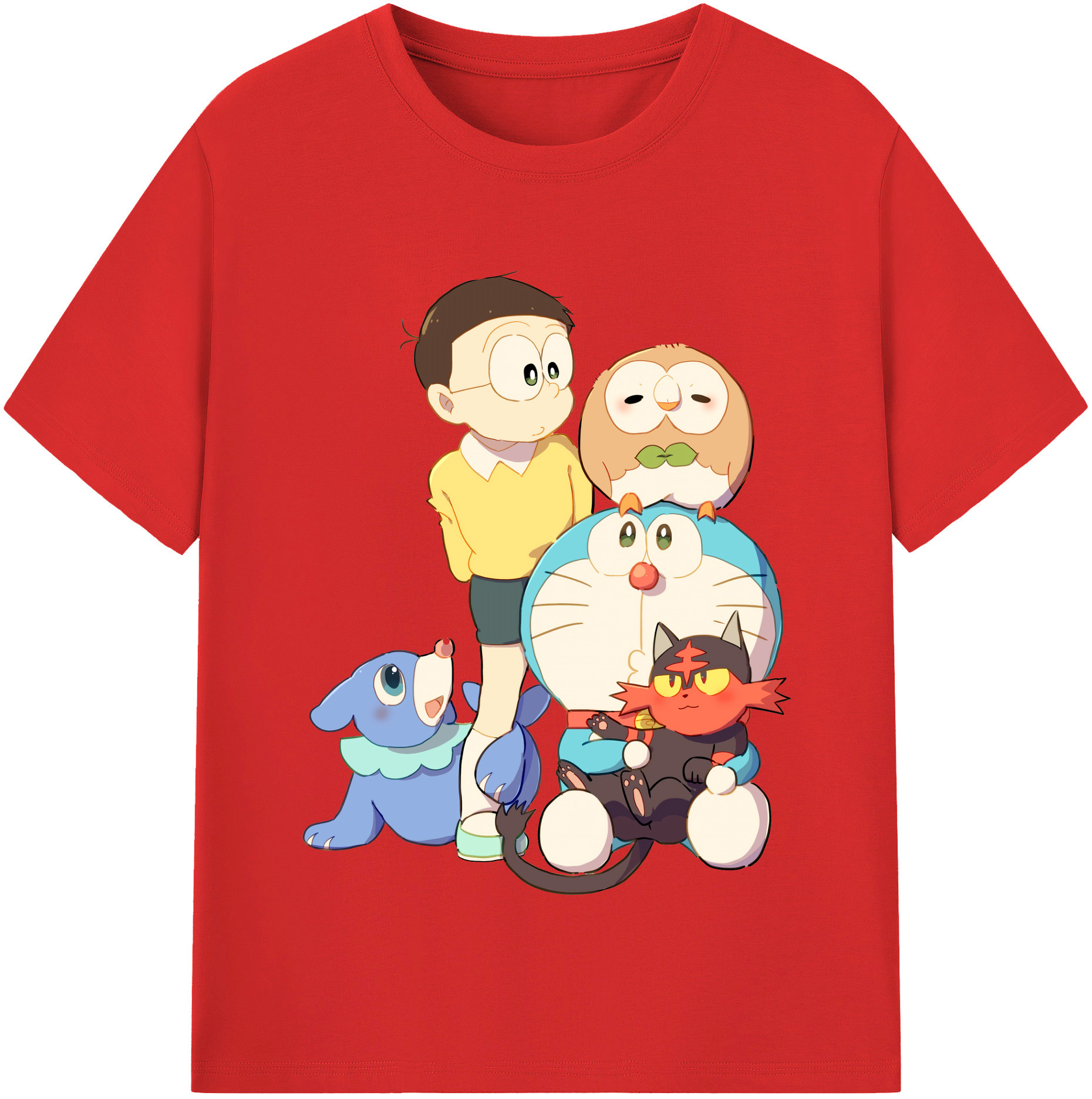 （画像用） ドラえもん Doraemon 綿100％半袖Tシャツ（フロントプリント）