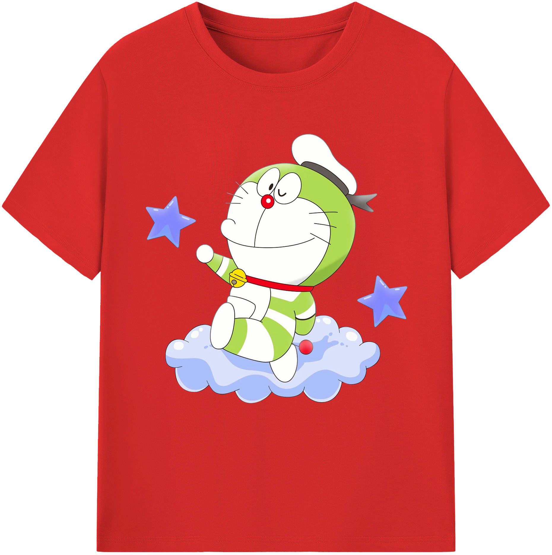 （画像用） ドラえもん Doraemon 綿100％半袖Tシャツ（フロントプリント）