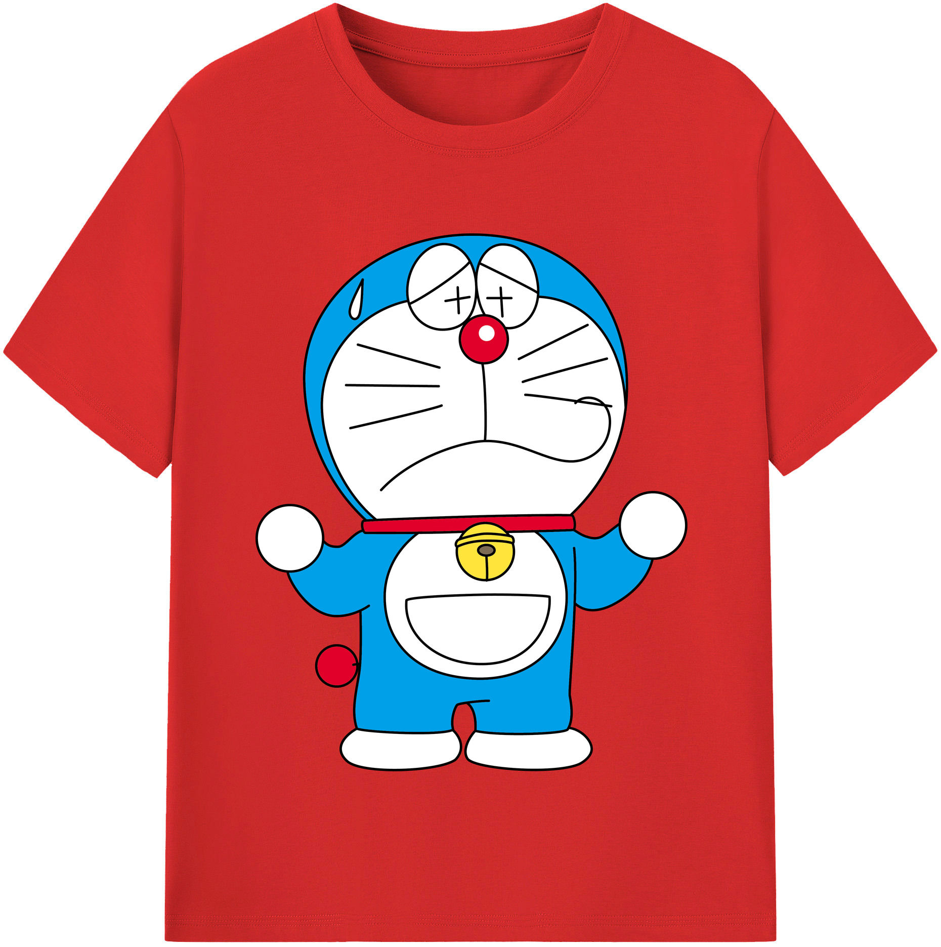 （画像用） ドラえもん Doraemon 綿100％半袖Tシャツ（フロントプリント）