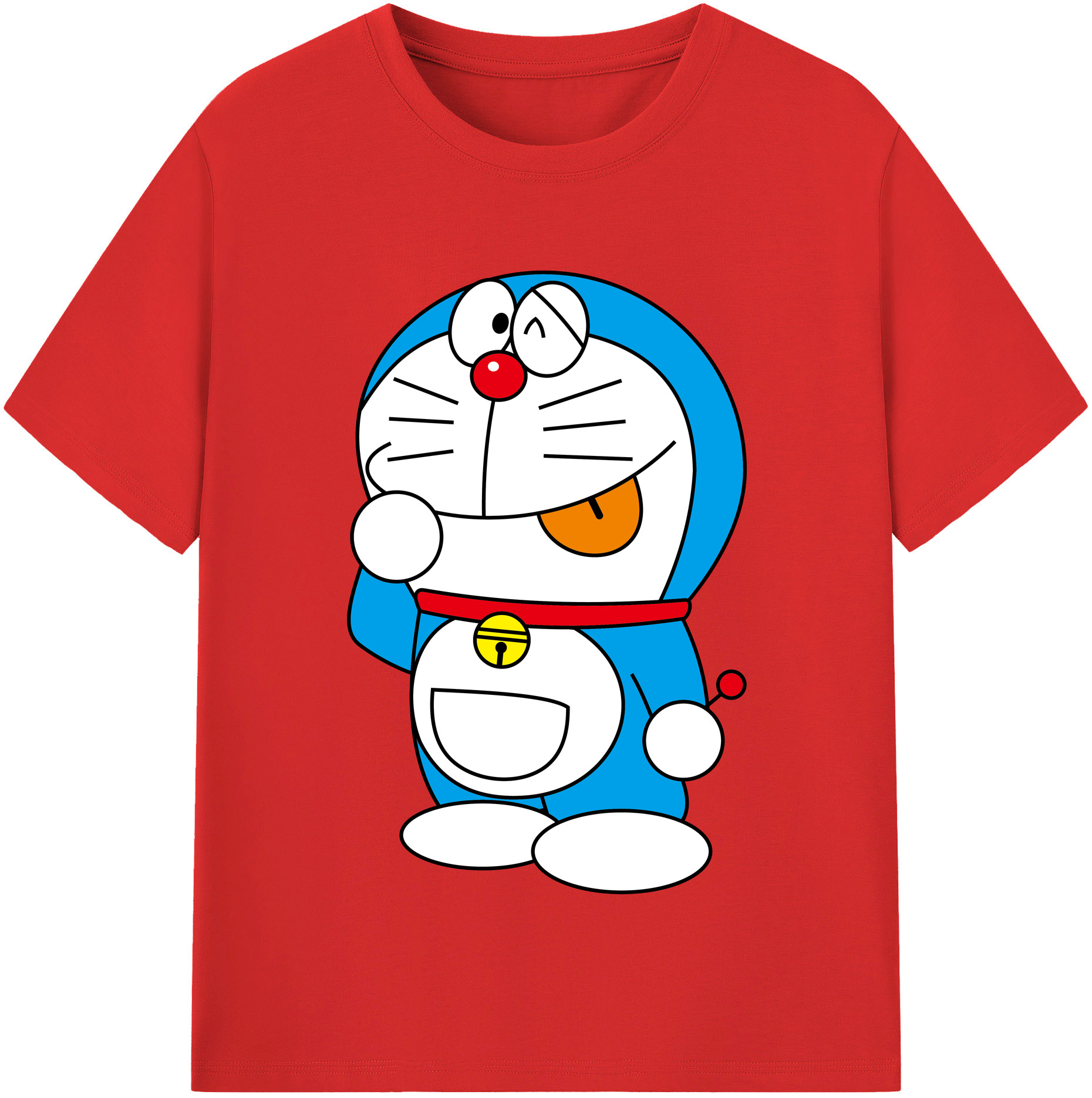 （画像用） ドラえもん Doraemon 綿100％半袖Tシャツ（フロントプリント）