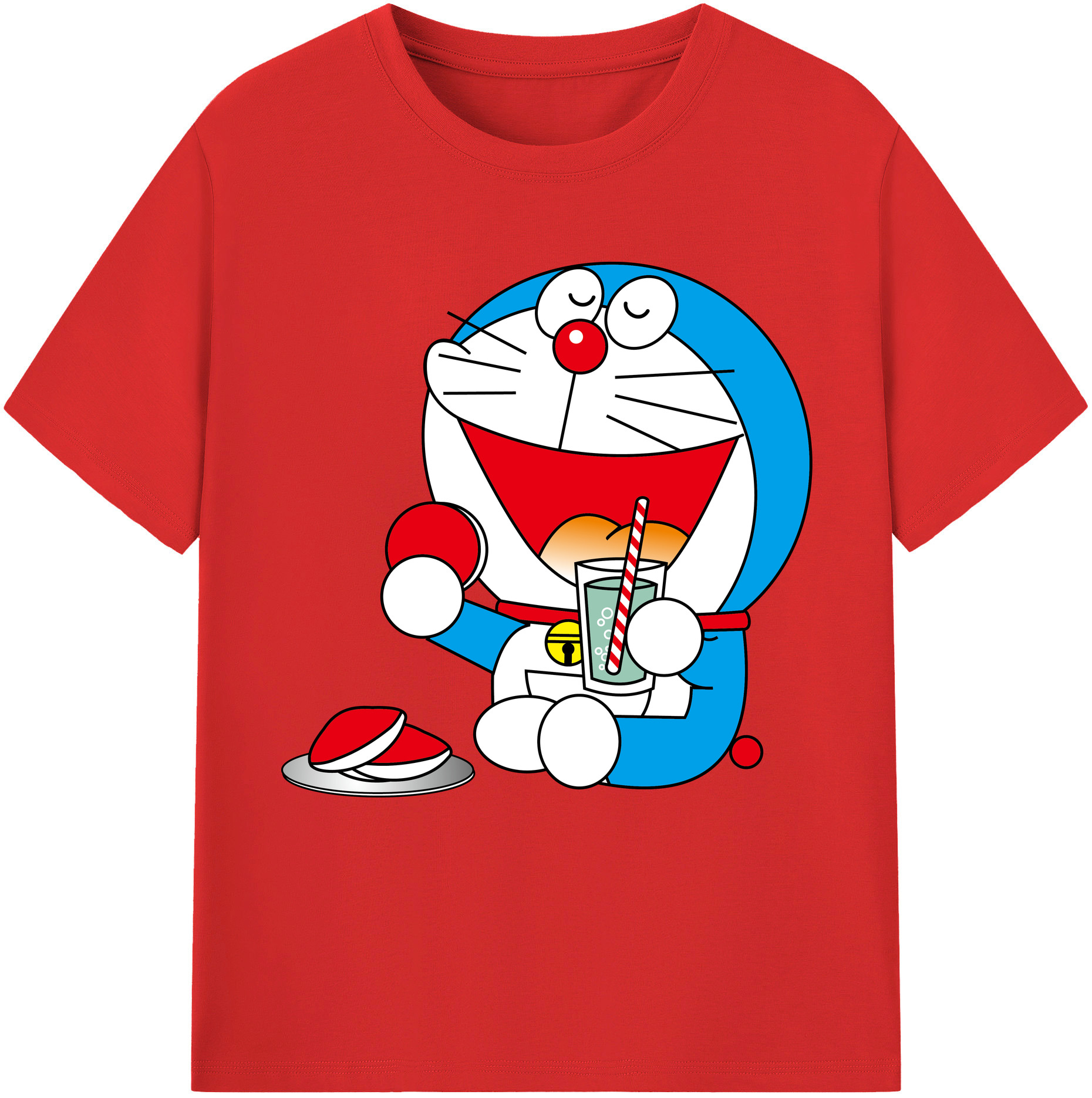 （画像用） ドラえもん Doraemon 綿100％半袖Tシャツ（フロントプリント）