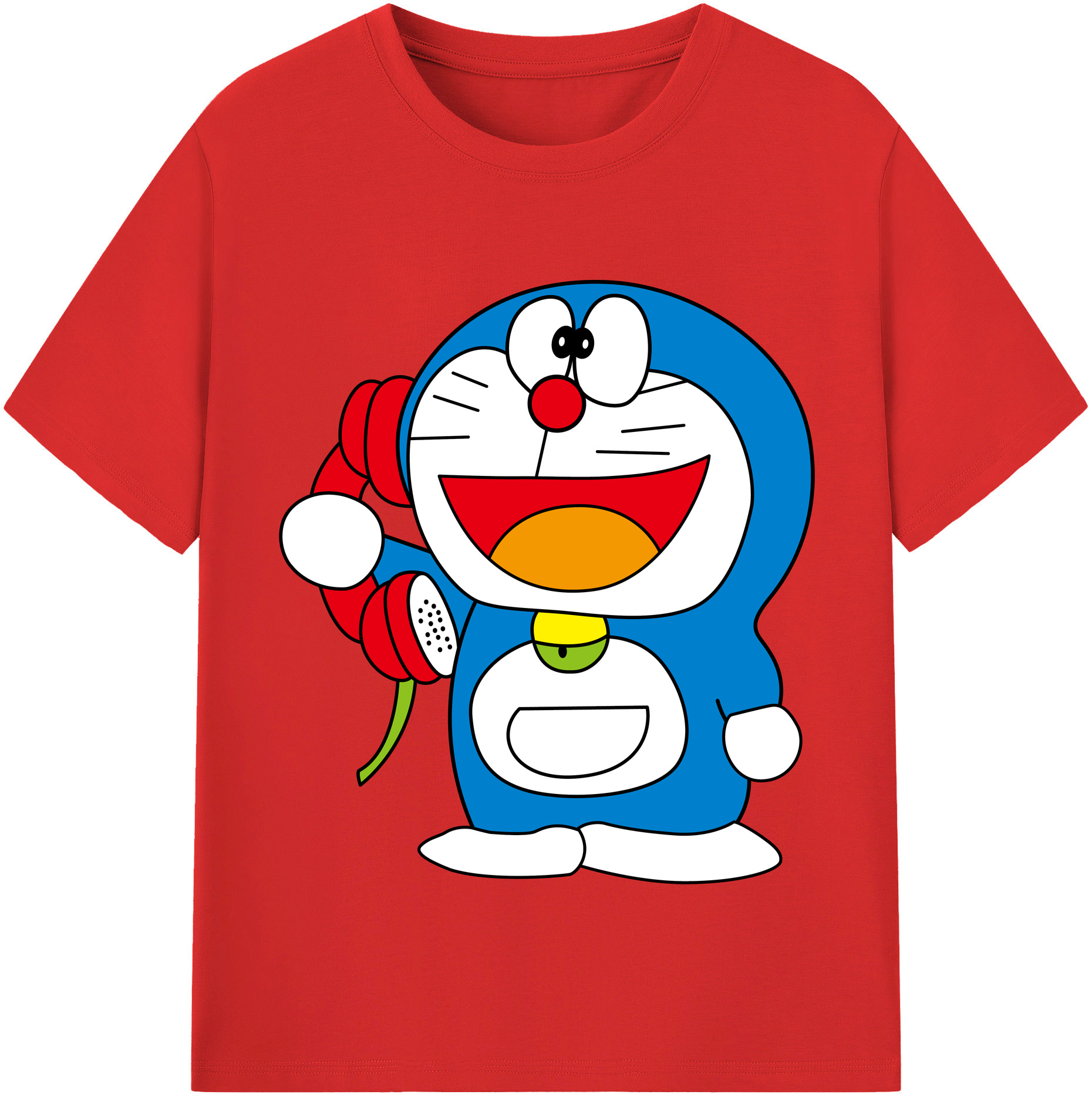 （画像用） ドラえもん Doraemon 綿100％半袖Tシャツ（フロントプリント）