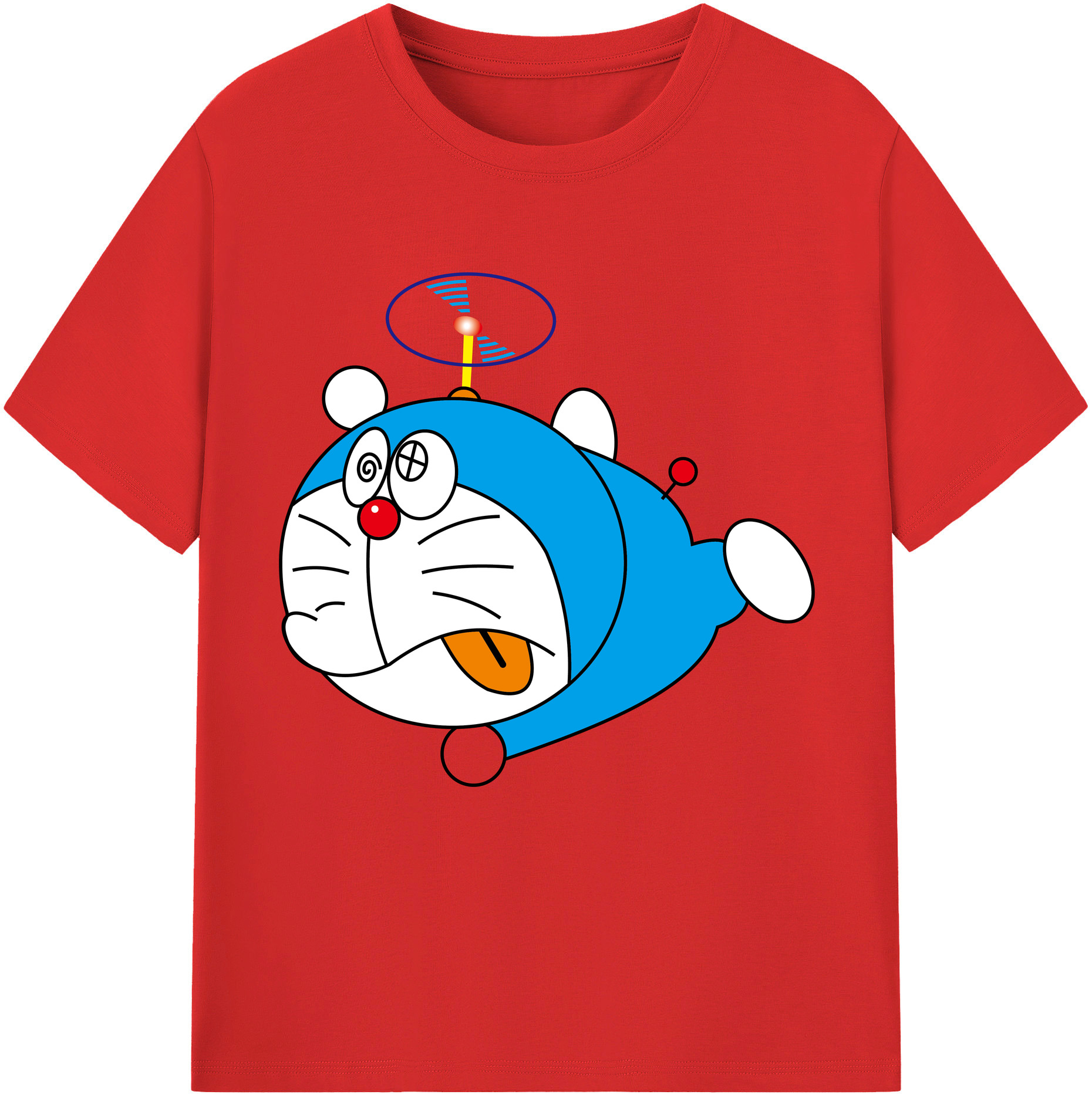 （画像用） ドラえもん Doraemon 綿100％半袖Tシャツ（フロントプリント）