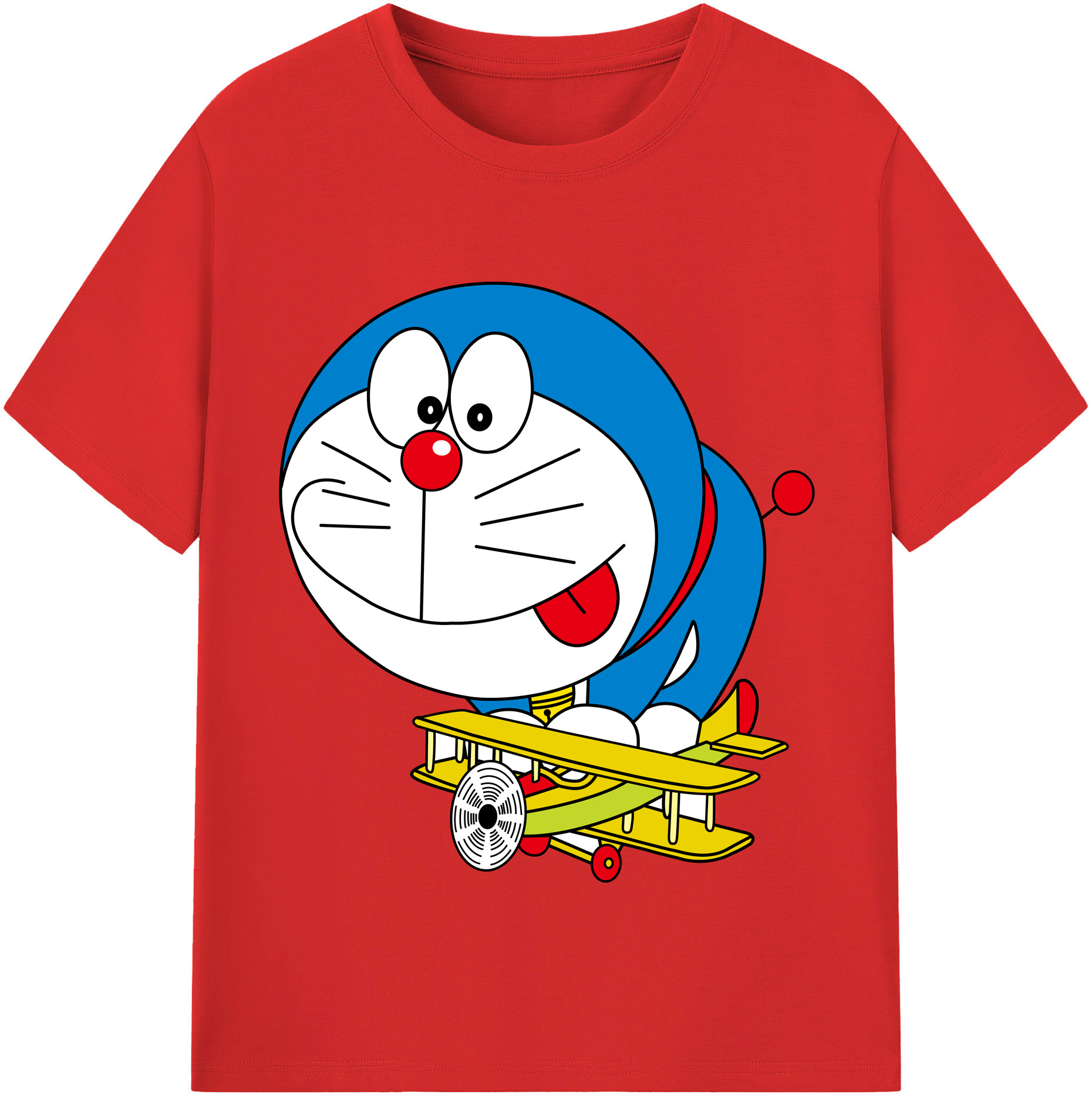 （画像用） ドラえもん Doraemon 綿100％半袖Tシャツ（フロントプリント）