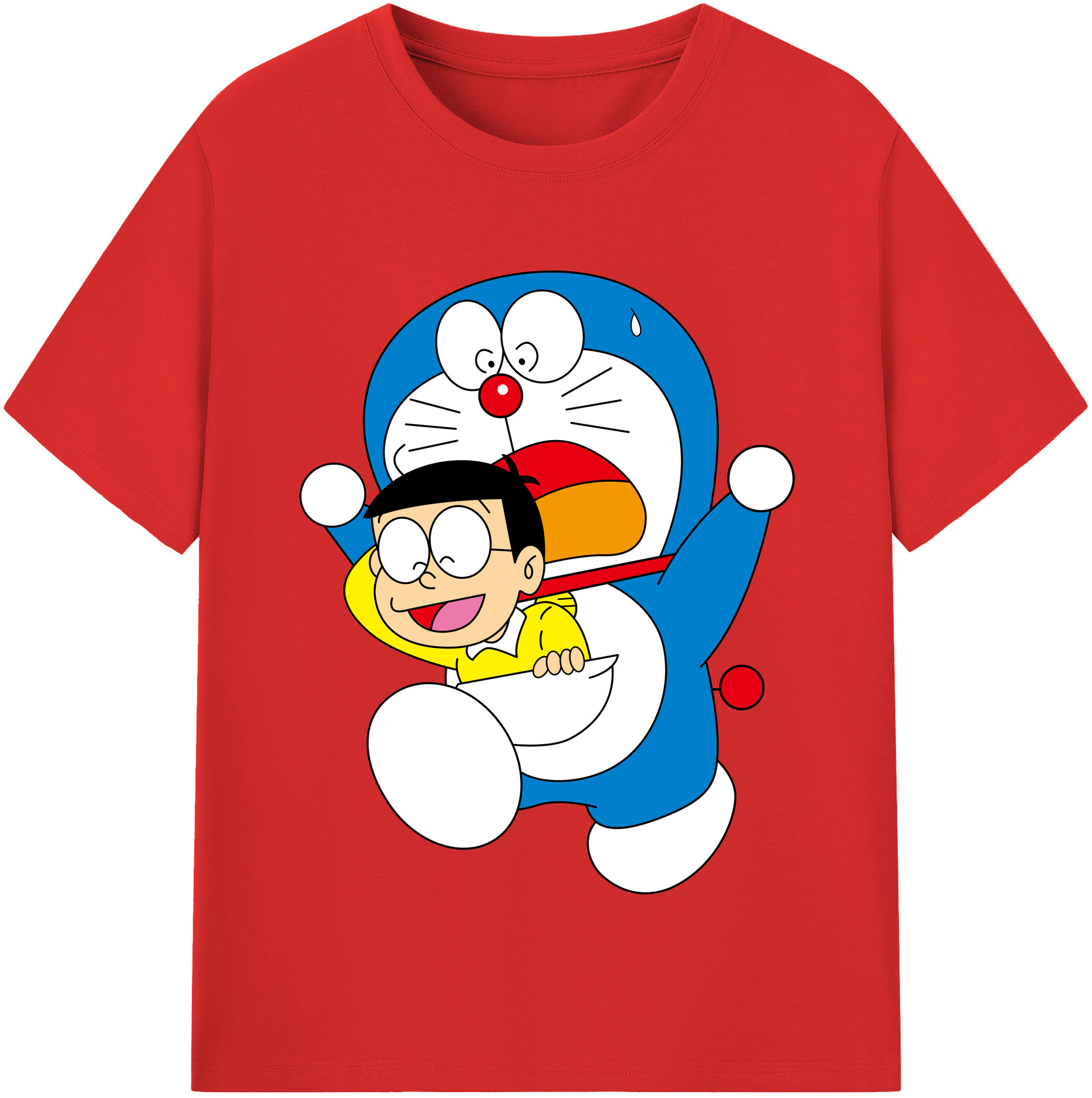 （画像用） ドラえもん Doraemon 綿100％半袖Tシャツ（フロントプリント）