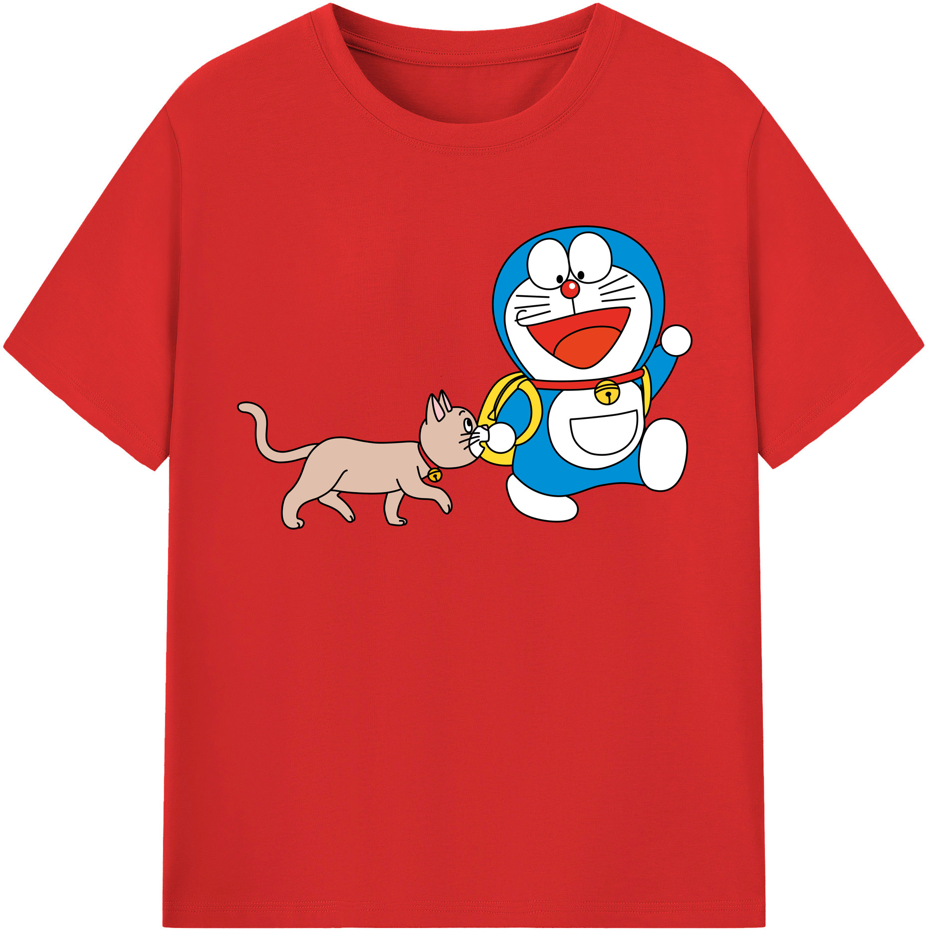 （画像用） ドラえもん Doraemon 綿100％半袖Tシャツ（フロントプリント）