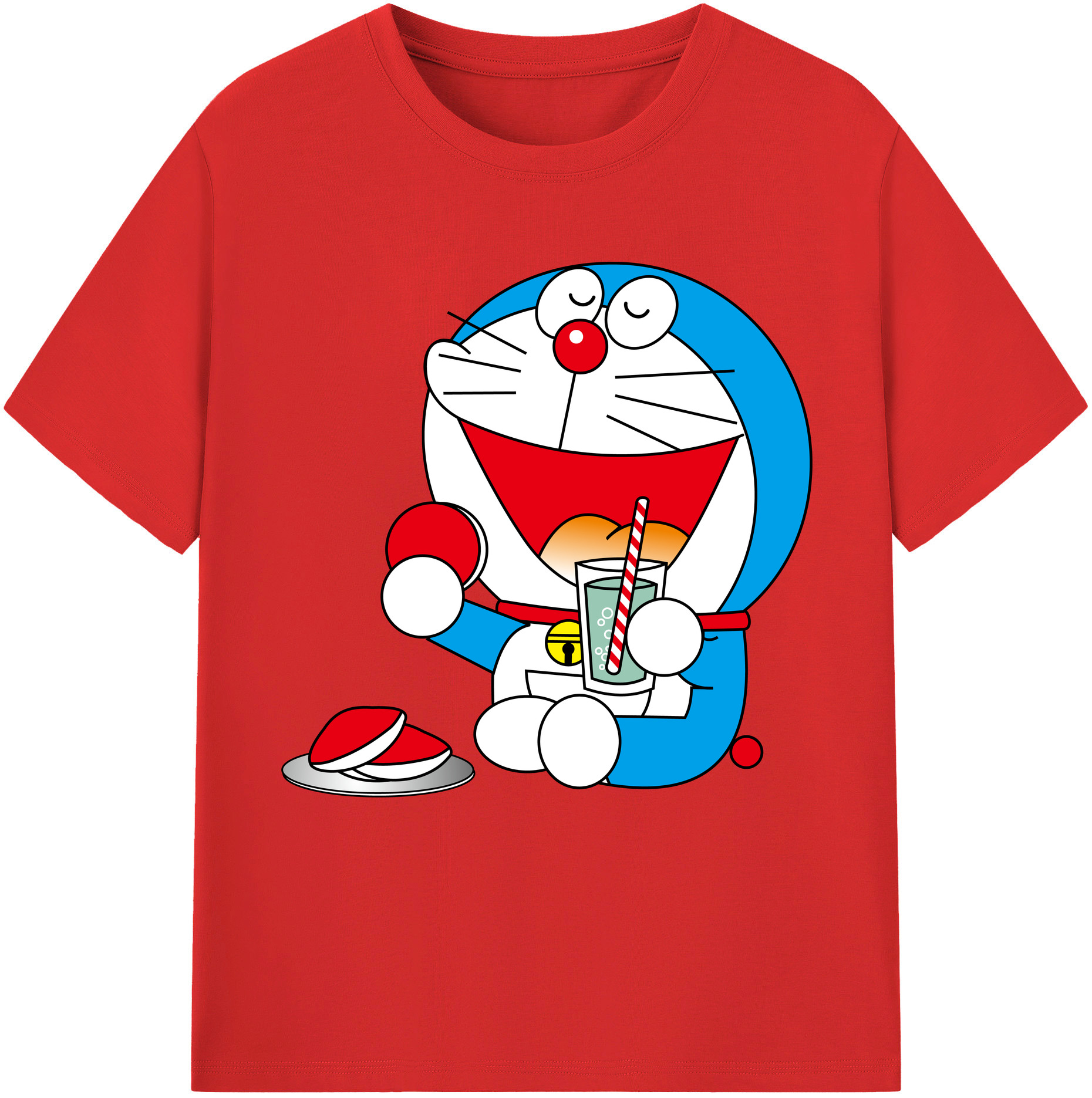 （画像用） ドラえもん Doraemon 綿100％半袖Tシャツ（フロントプリント）