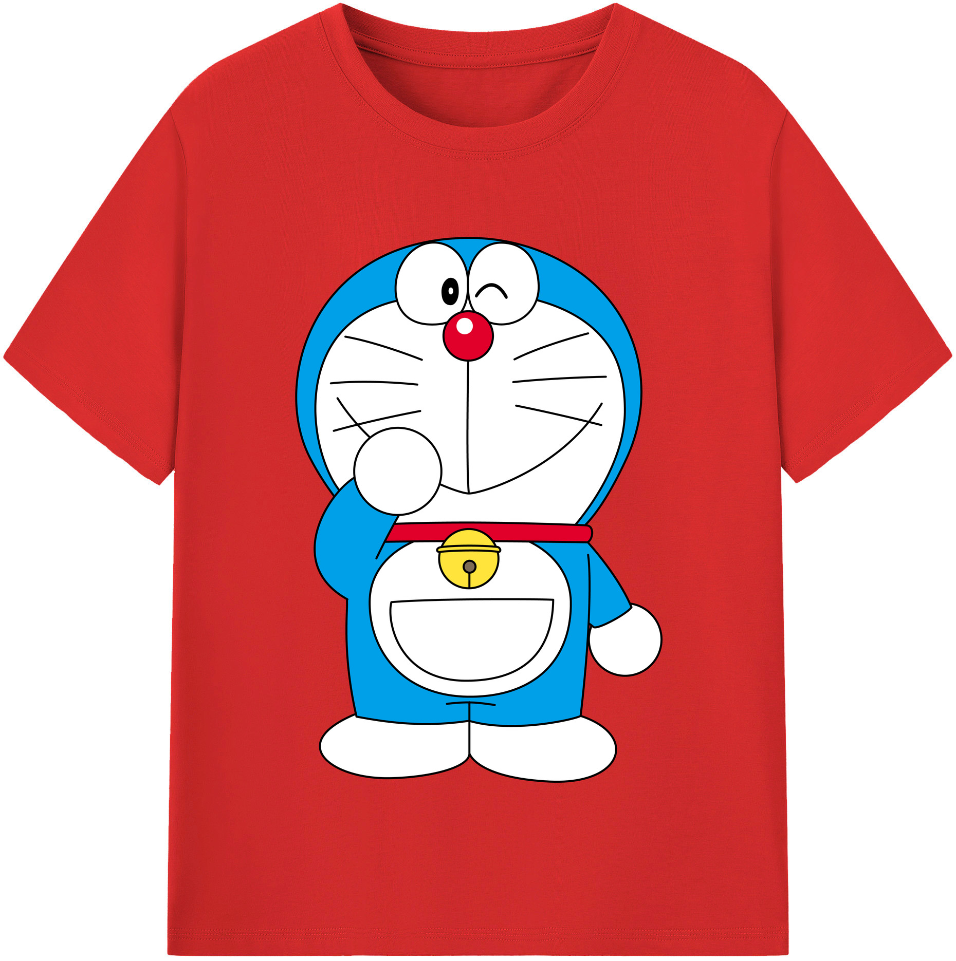 （画像用） ドラえもん Doraemon 綿100％半袖Tシャツ（フロントプリント）