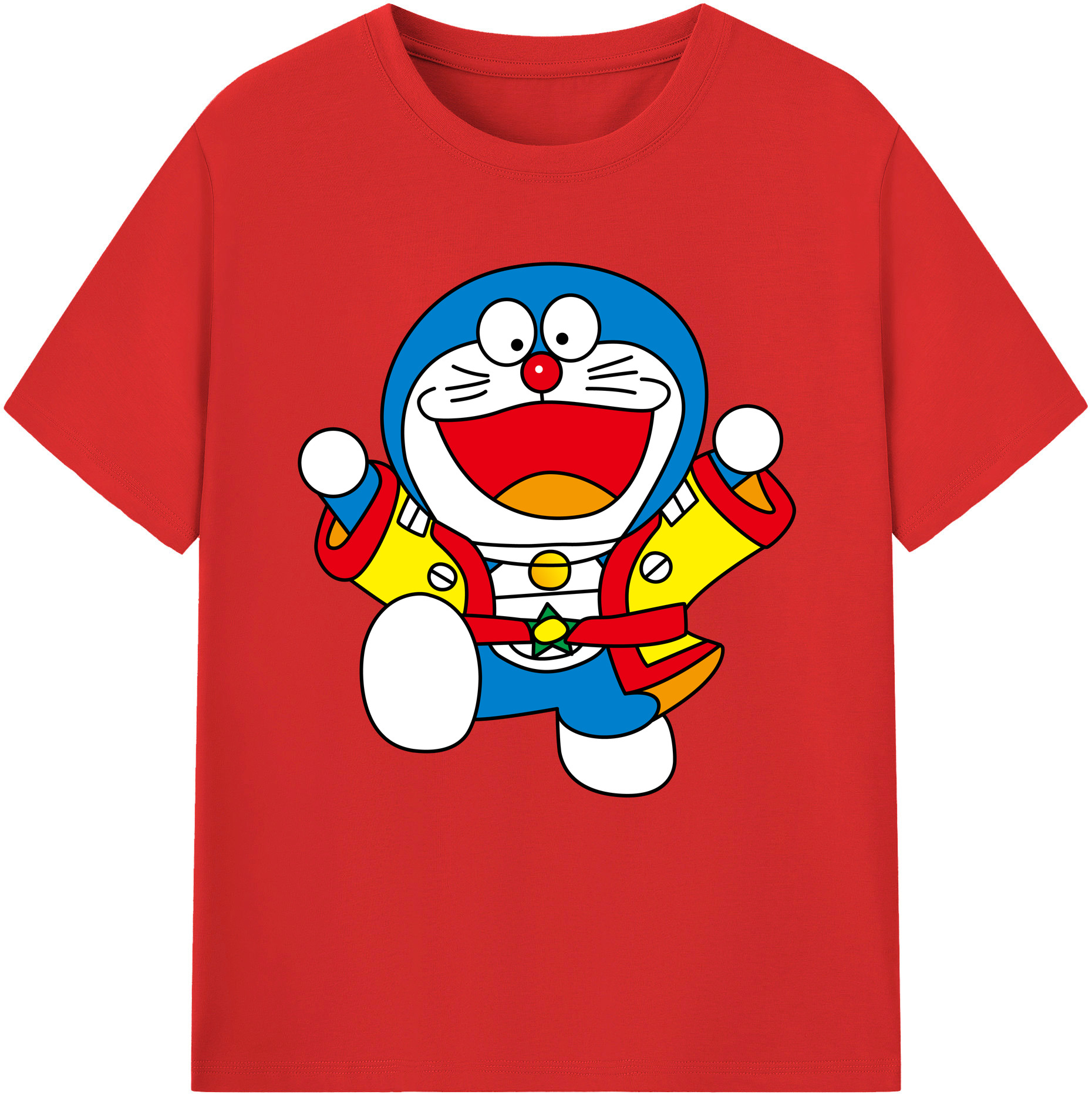 （画像用） ドラえもん Doraemon 綿100％半袖Tシャツ（フロントプリント）