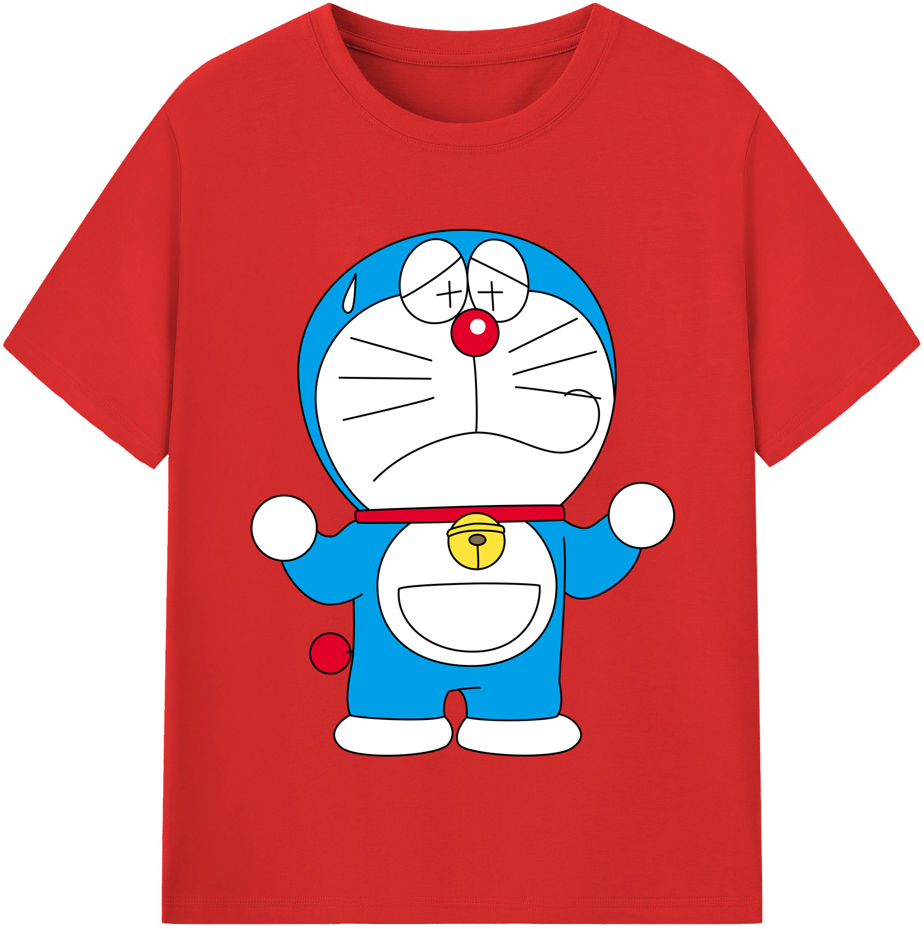 （画像用） ドラえもん Doraemon 綿100％半袖Tシャツ（フロントプリント）