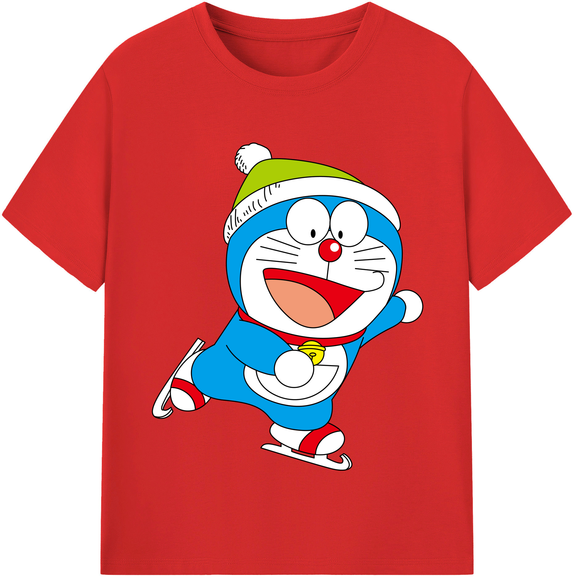 （画像用） ドラえもん Doraemon 綿100％半袖Tシャツ（フロントプリント）